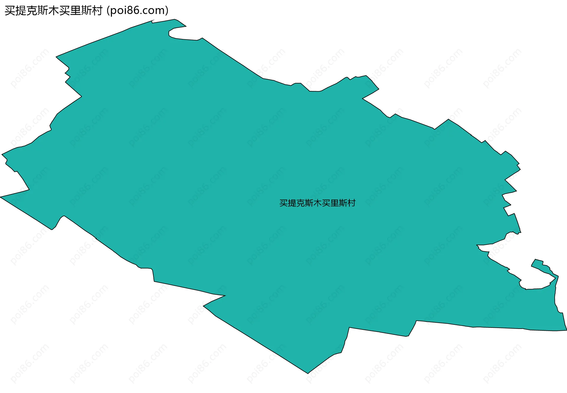买提克斯木买里斯村边界地图