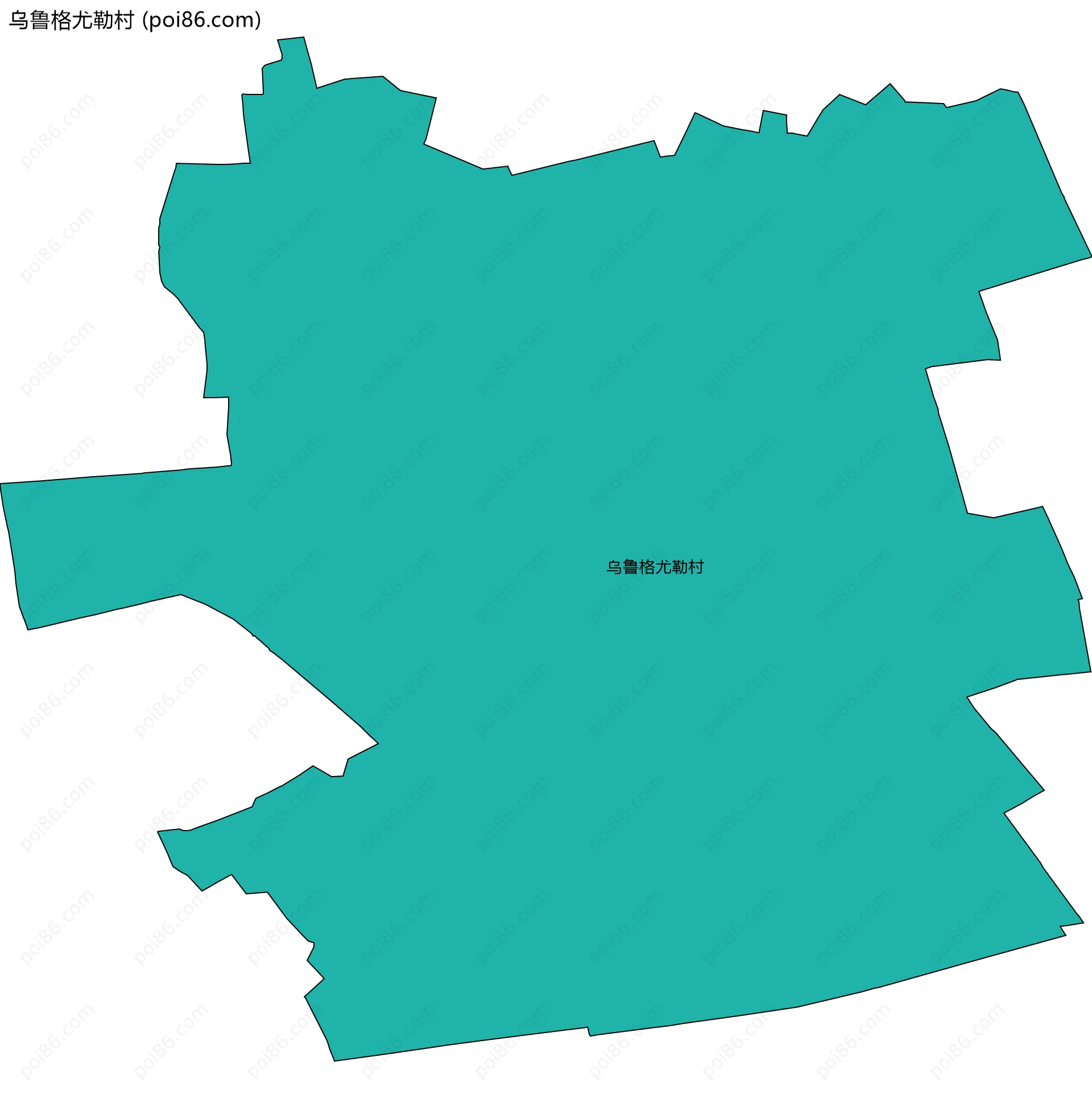 乌鲁格尤勒村边界地图