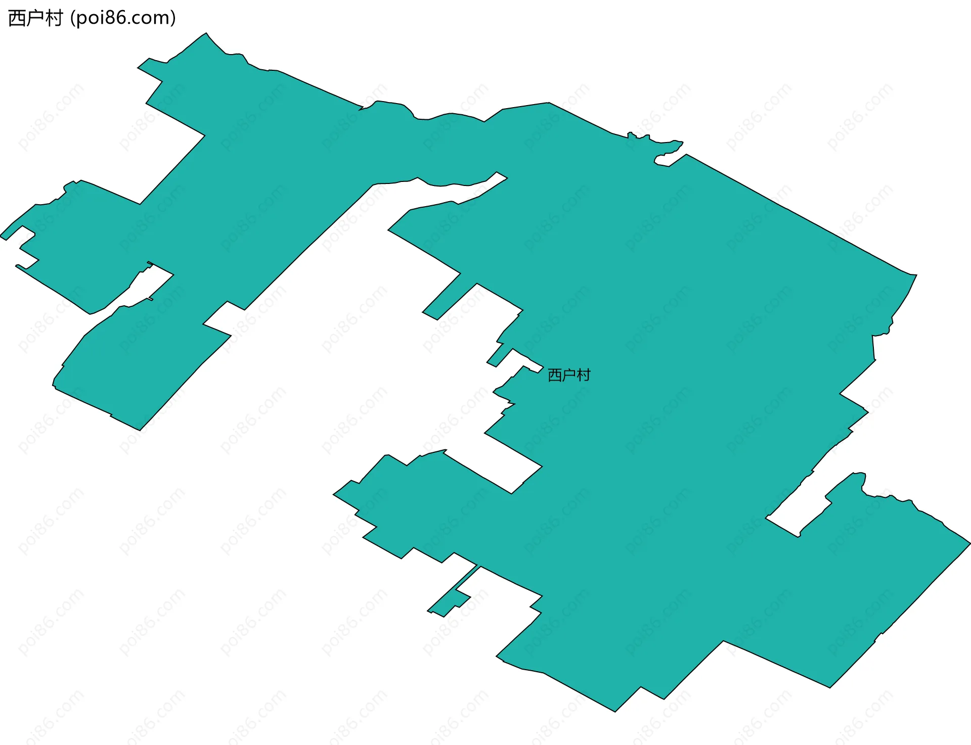 西户村边界地图
