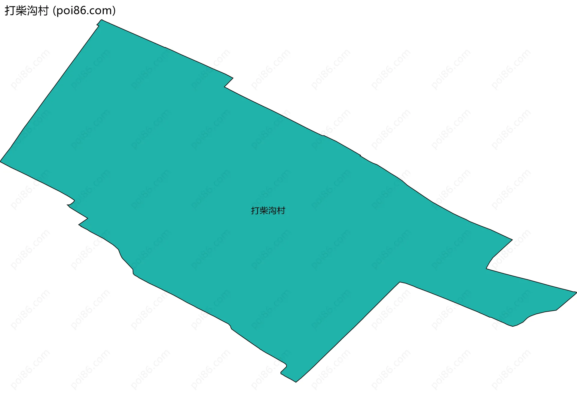 打柴沟村边界地图