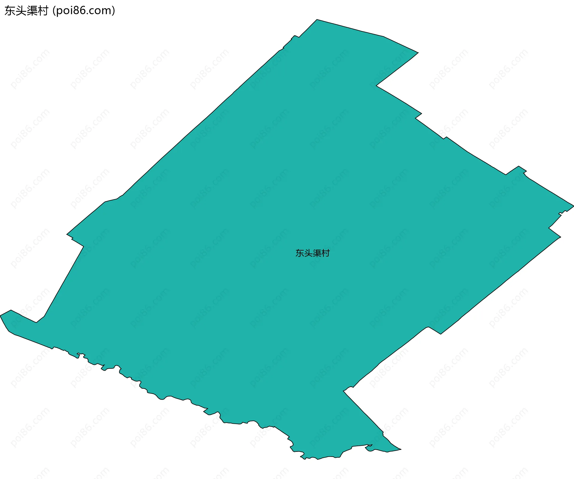 东头渠村边界地图