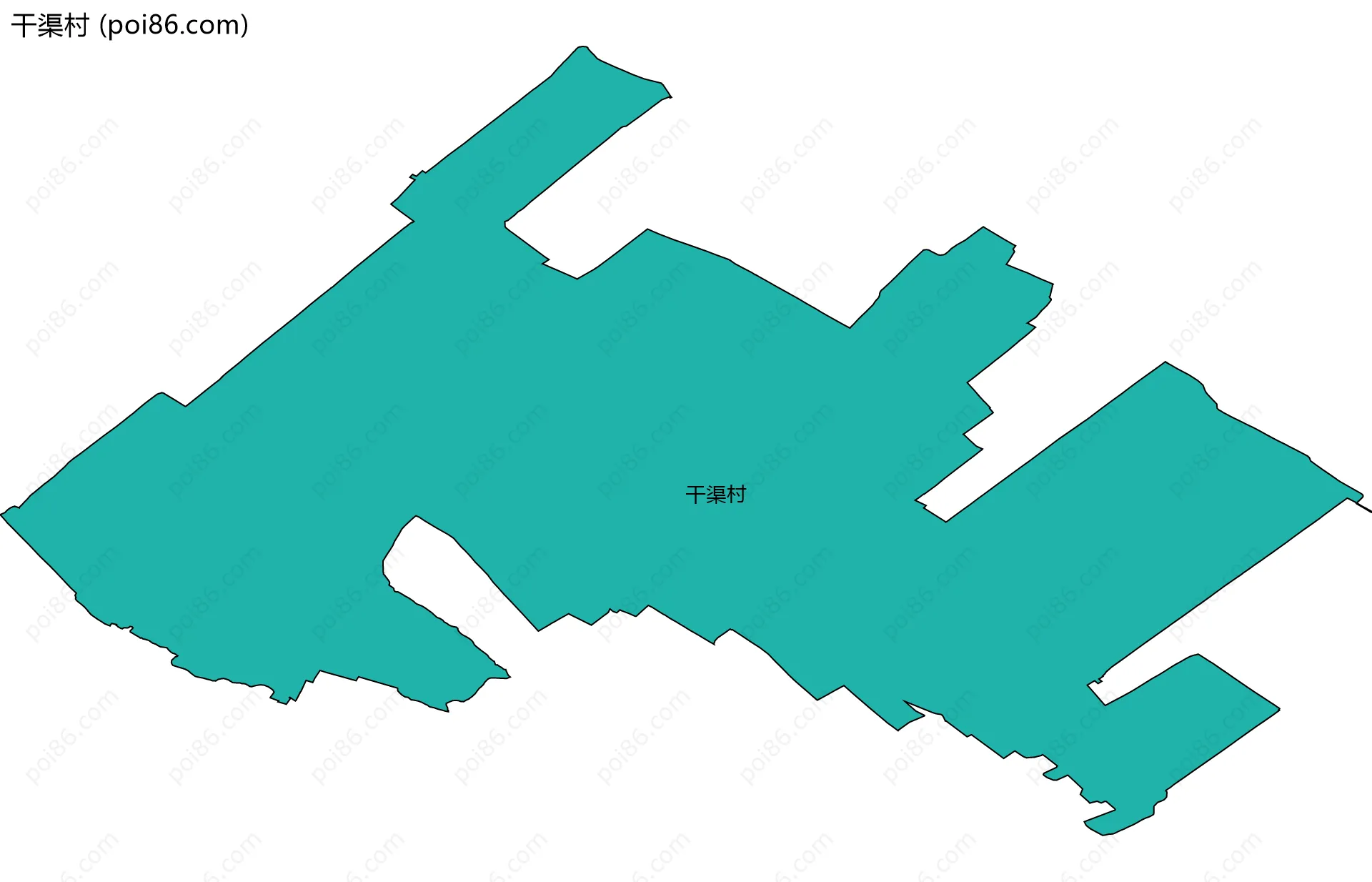 干渠村边界地图