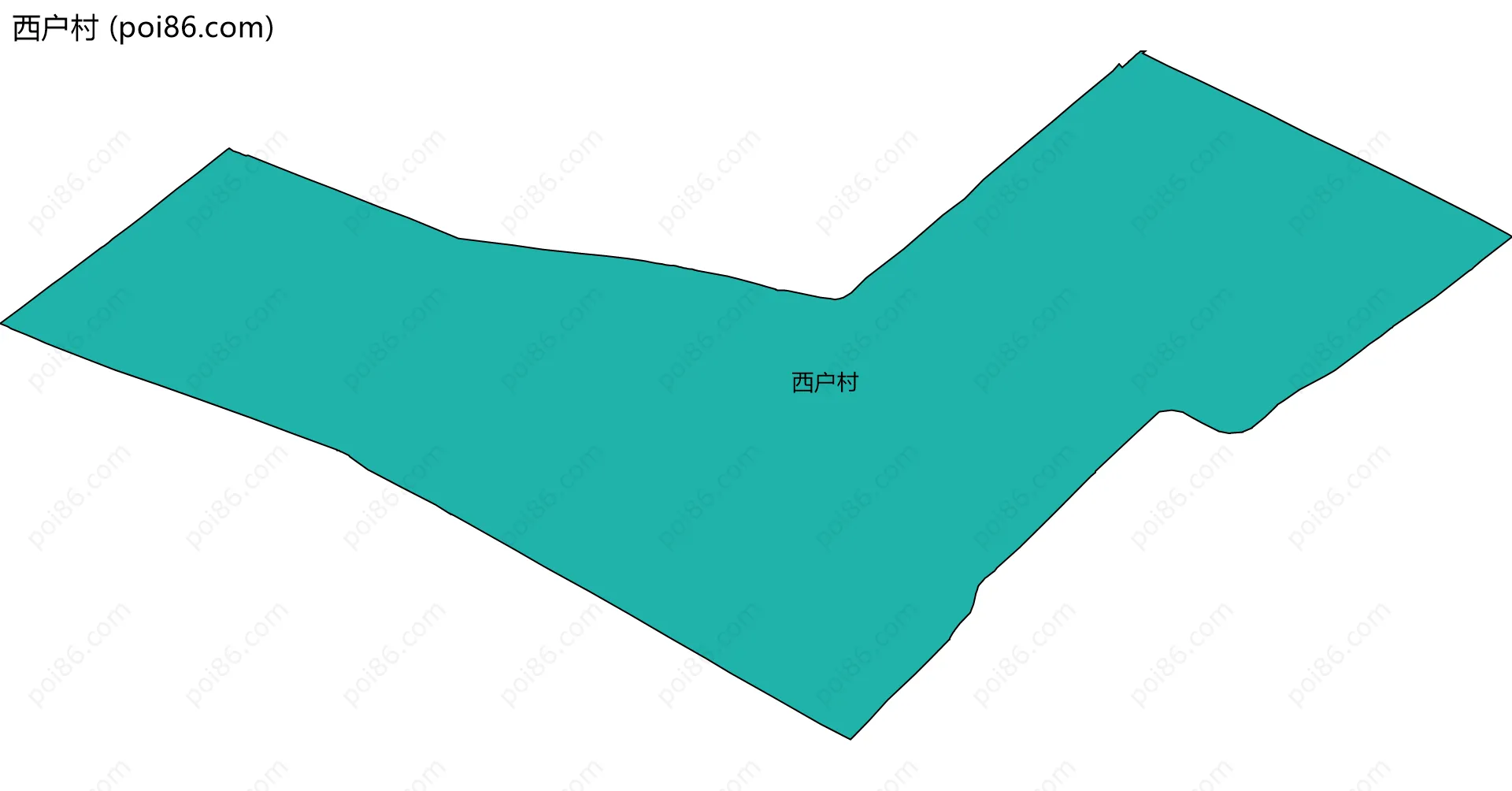 西户村边界地图