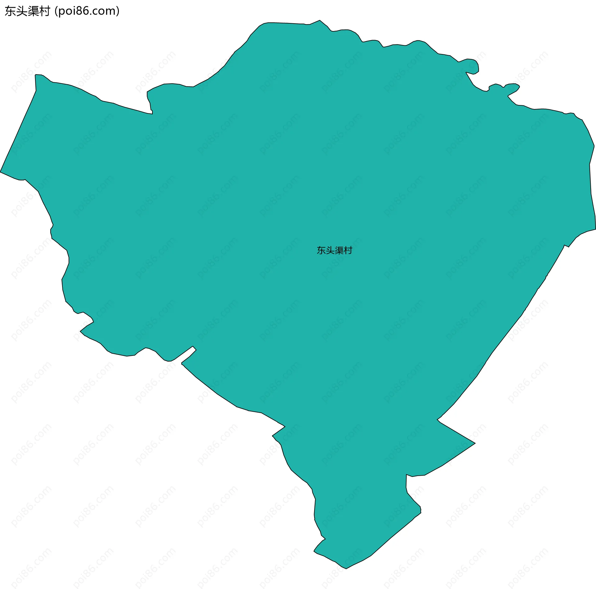 东头渠村边界地图