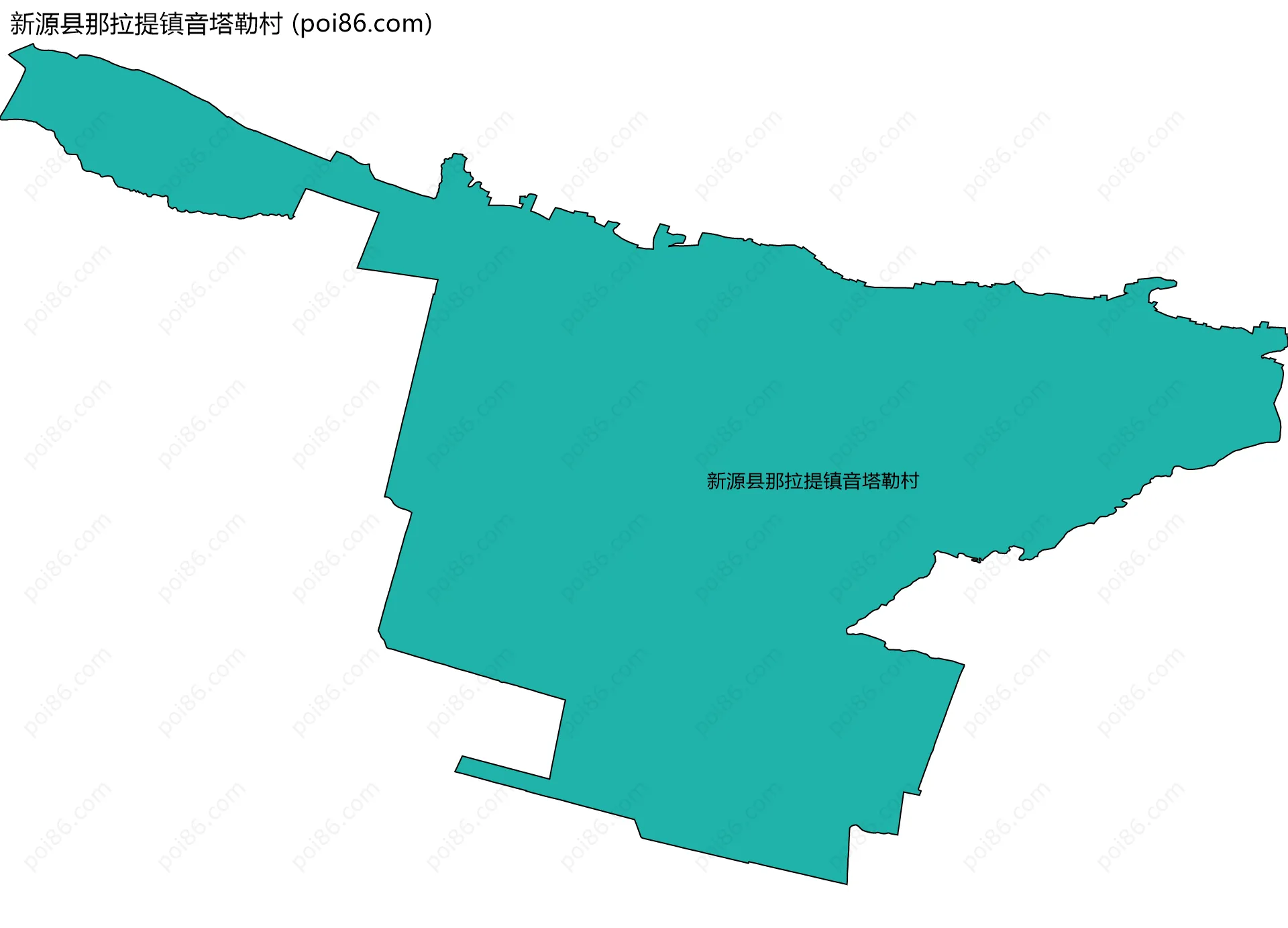 新源县那拉提镇音塔勒村边界地图