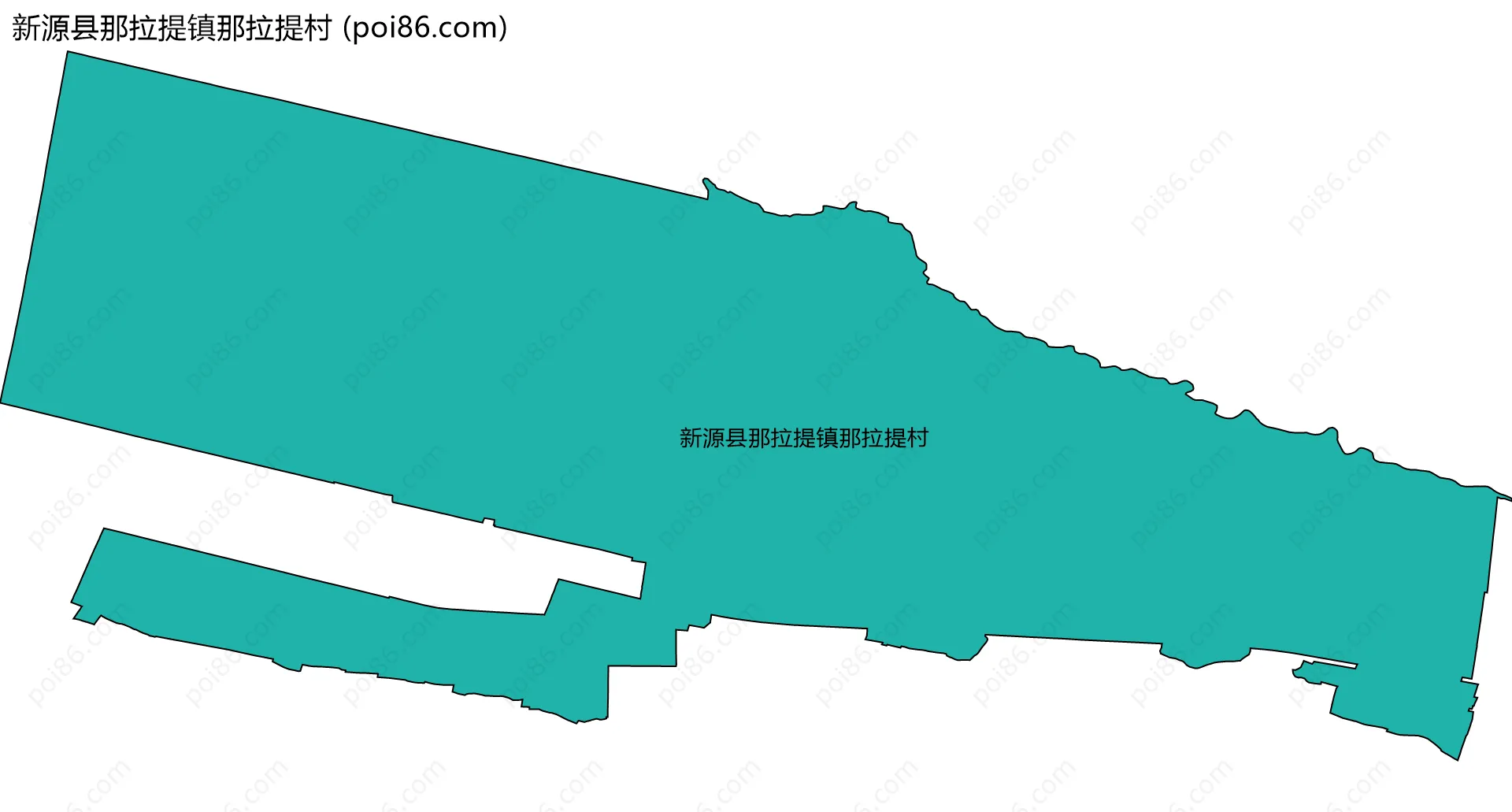 新源县那拉提镇那拉提村边界地图