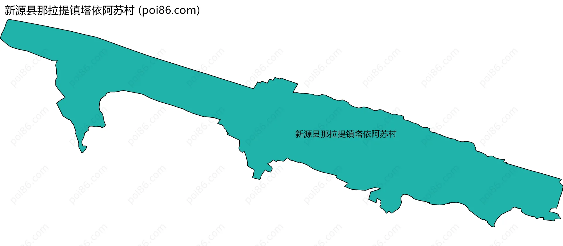 新源县那拉提镇塔依阿苏村边界地图