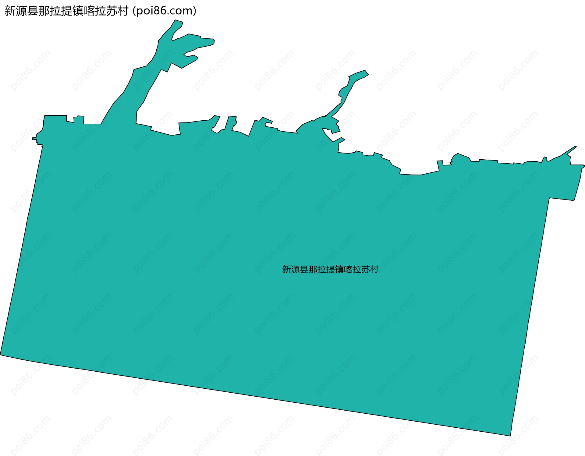 新源县那拉提镇喀拉苏村边界地图