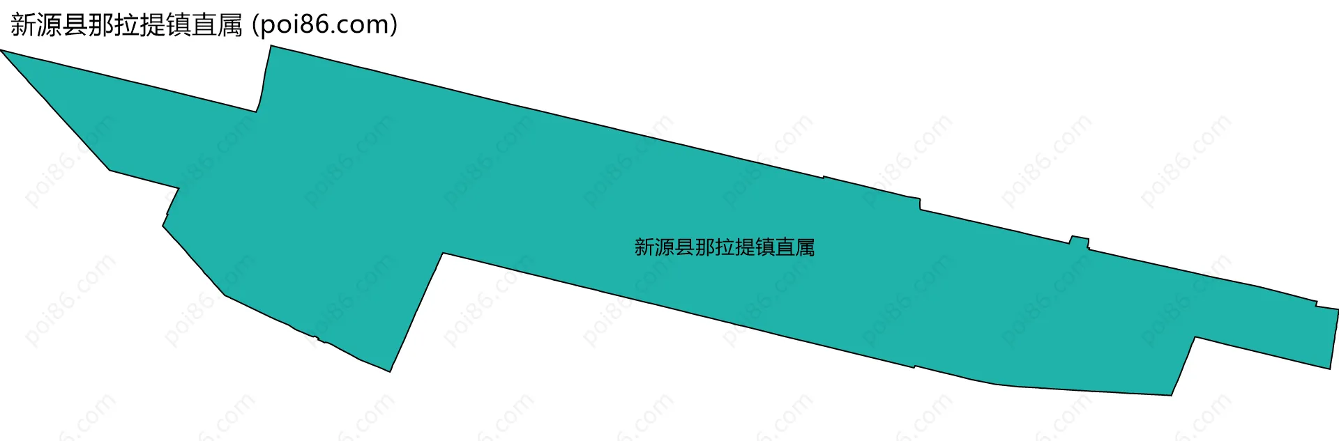 新源县那拉提镇直属边界地图