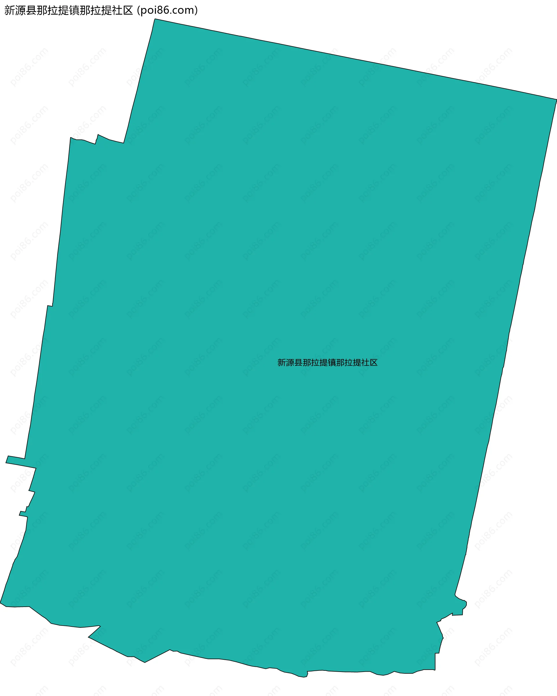 新源县那拉提镇那拉提社区边界地图
