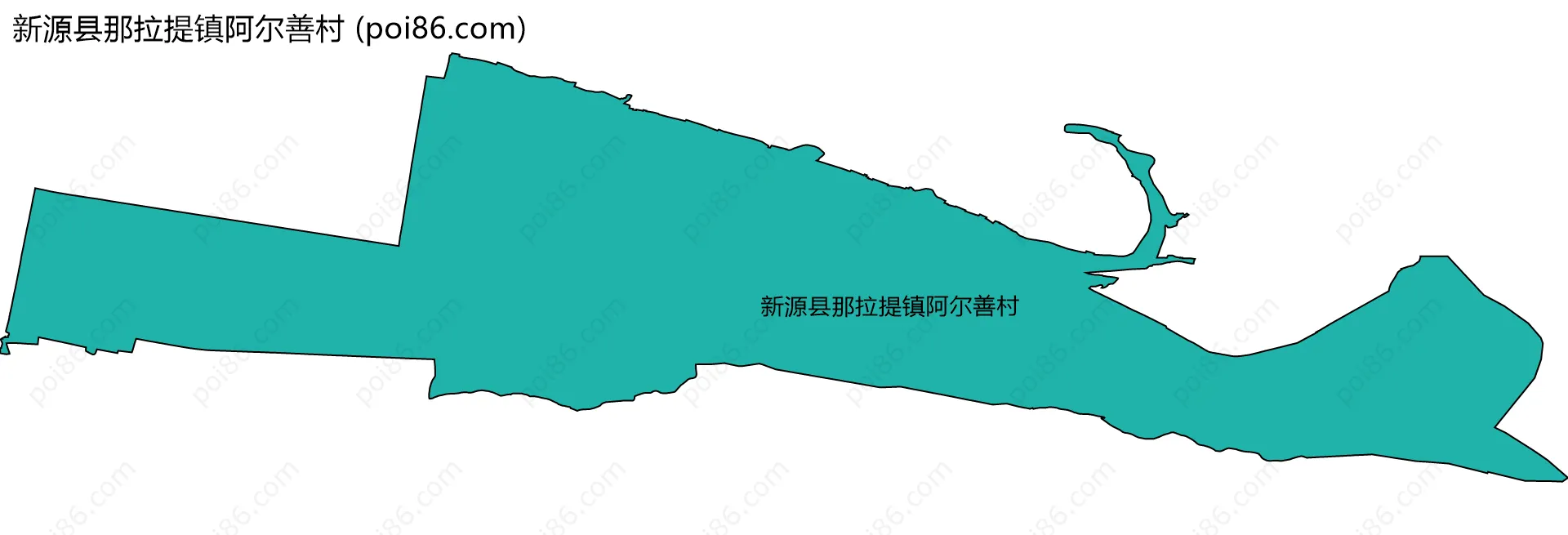 新源县那拉提镇阿尔善村边界地图