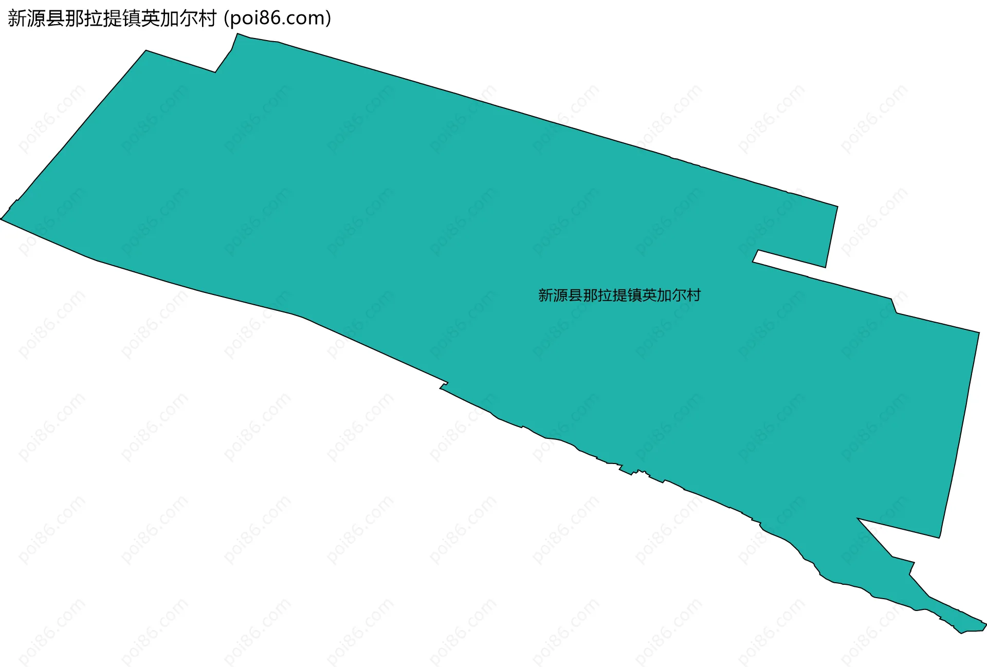 新源县那拉提镇英加尔村边界地图