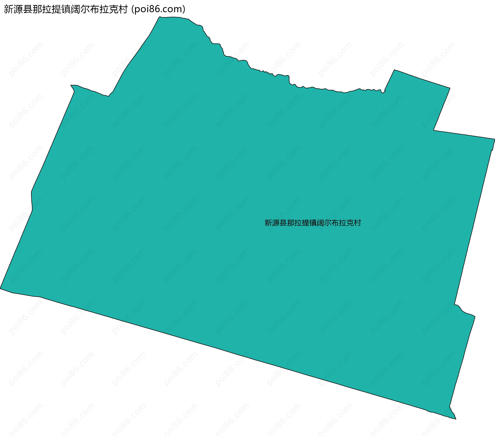 新源县那拉提镇阔尔布拉克村边界地图