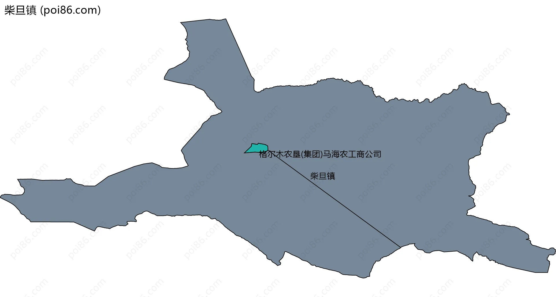 柴旦镇边界地图(五级行政区划)