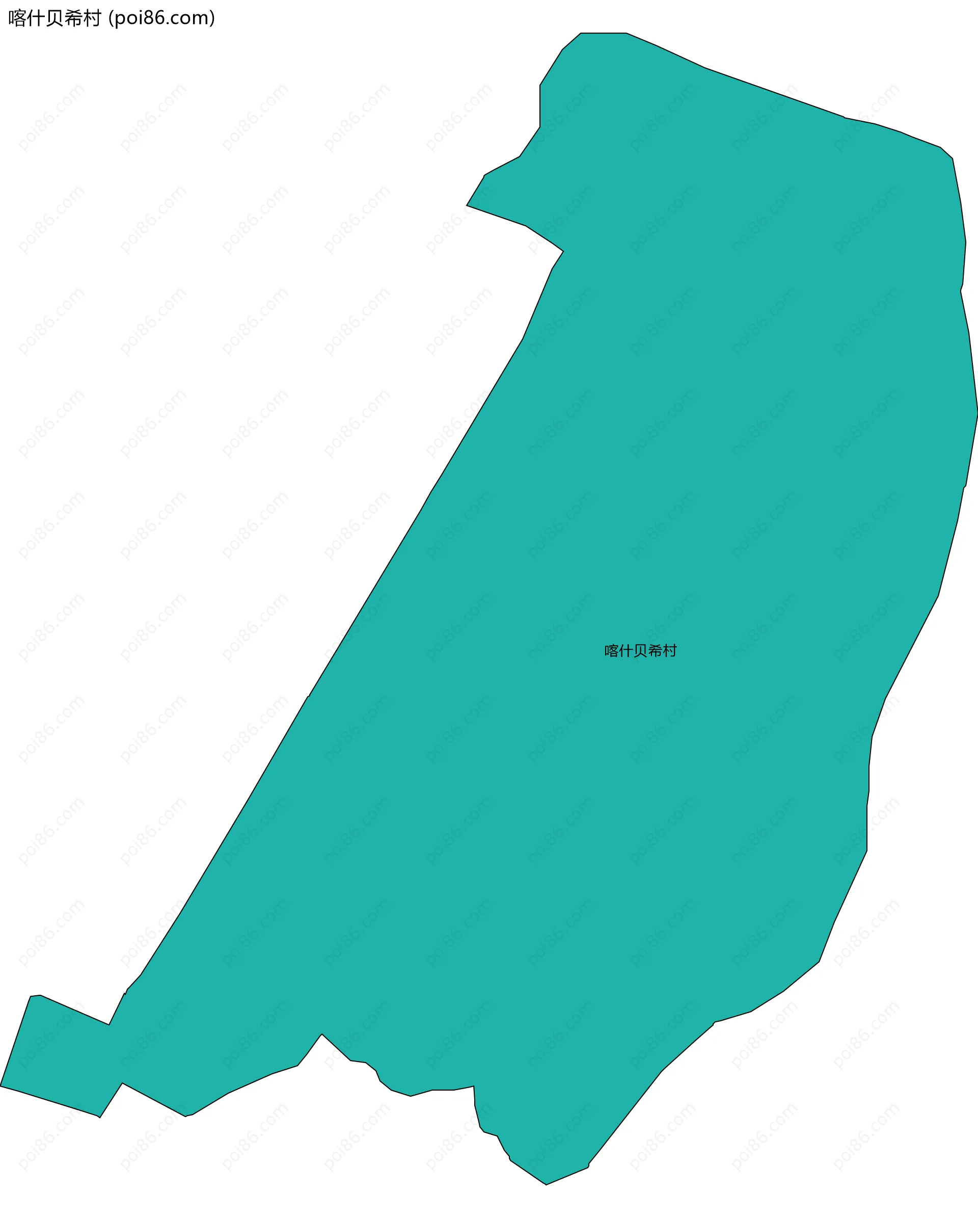 喀什贝希村边界地图