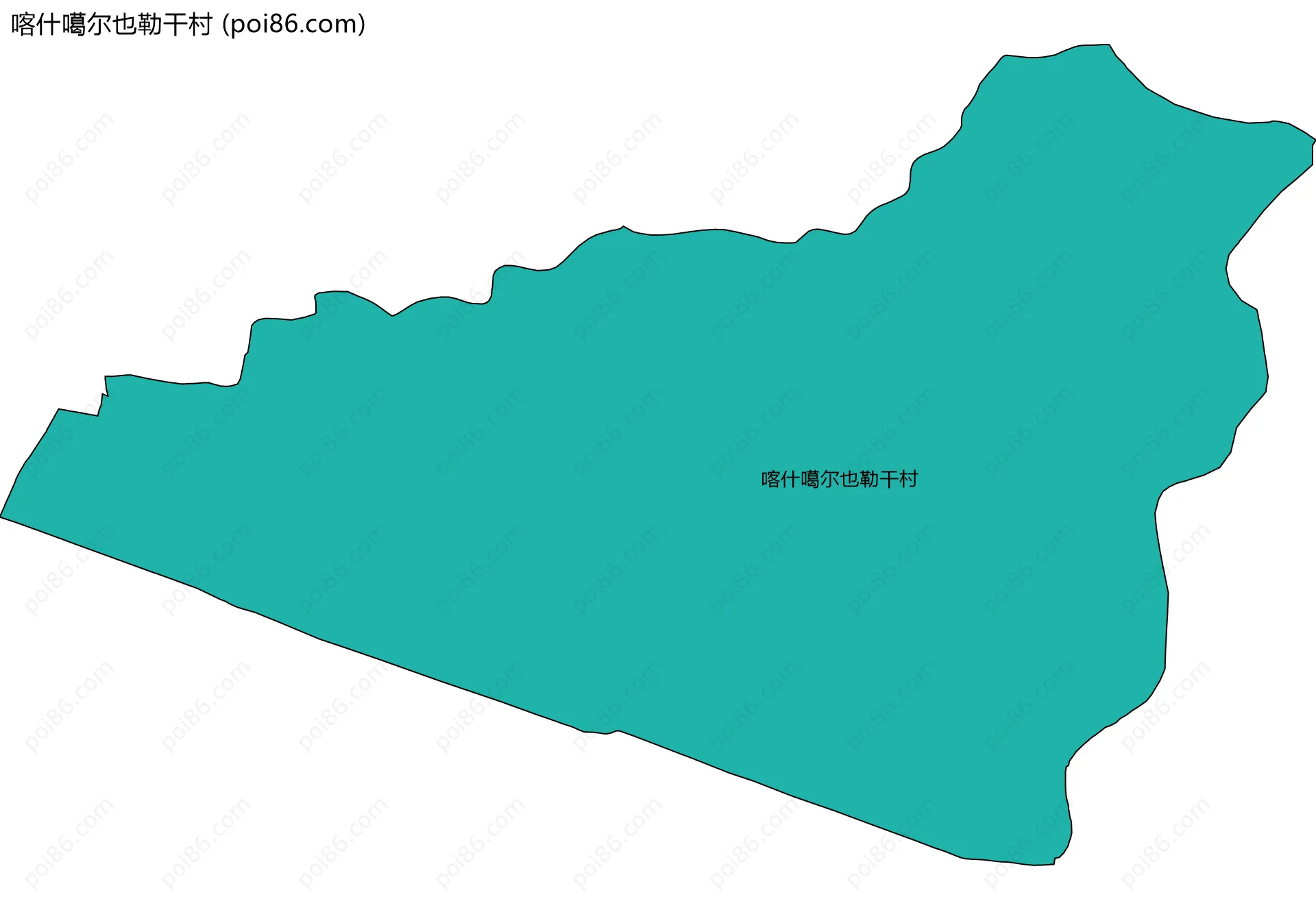 喀什噶尔也勒干村边界地图