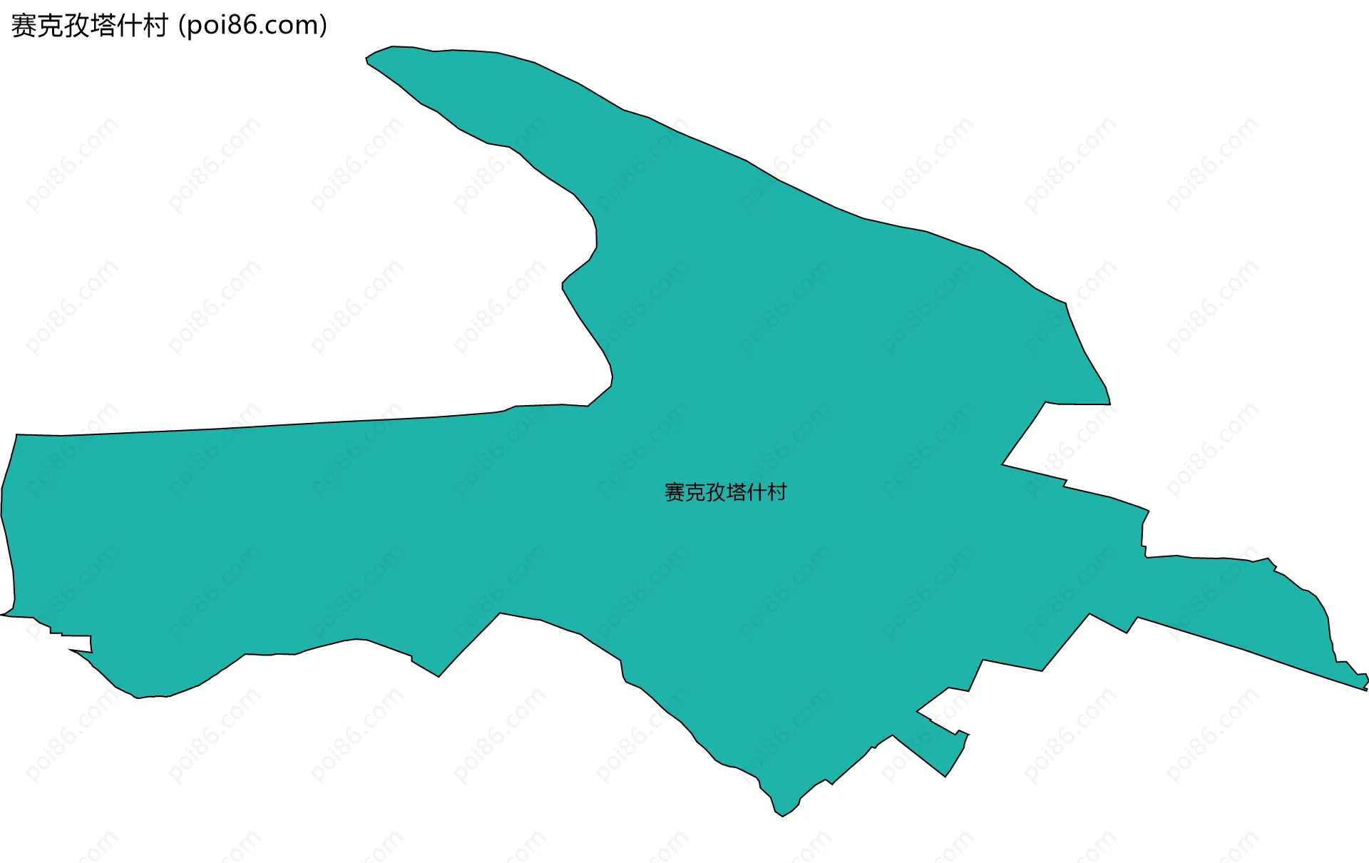 赛克孜塔什村边界地图