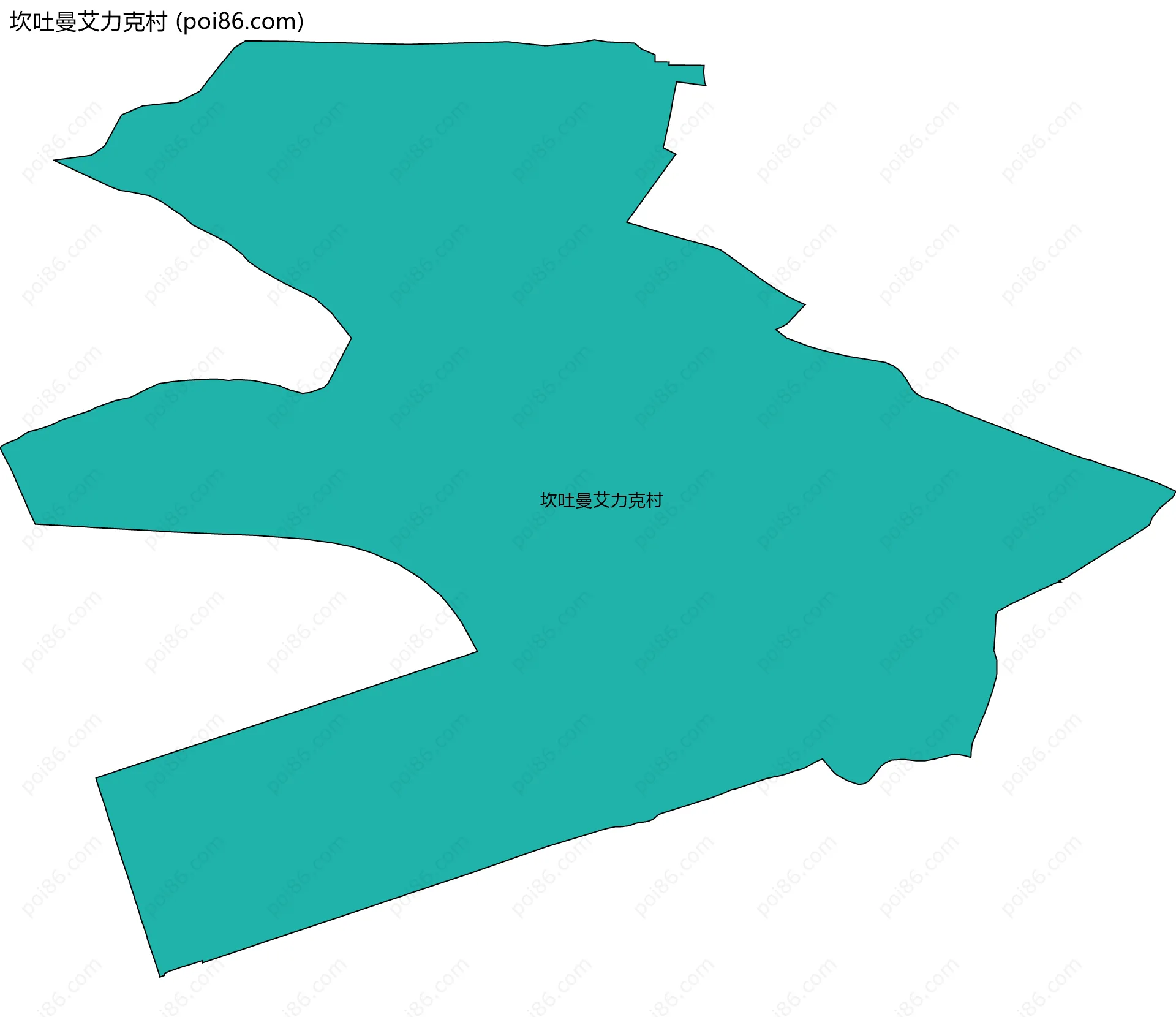 坎吐曼艾力克村边界地图