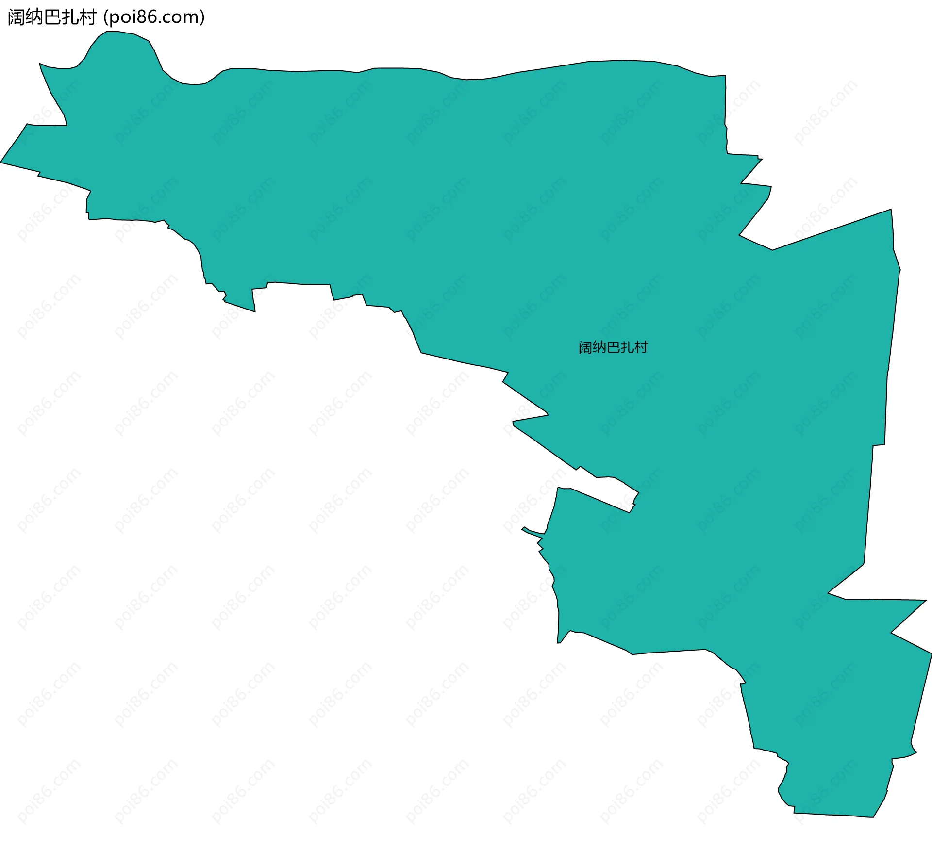 阔纳巴扎村边界地图