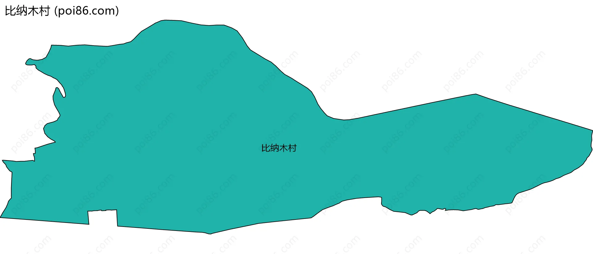 比纳木村边界地图