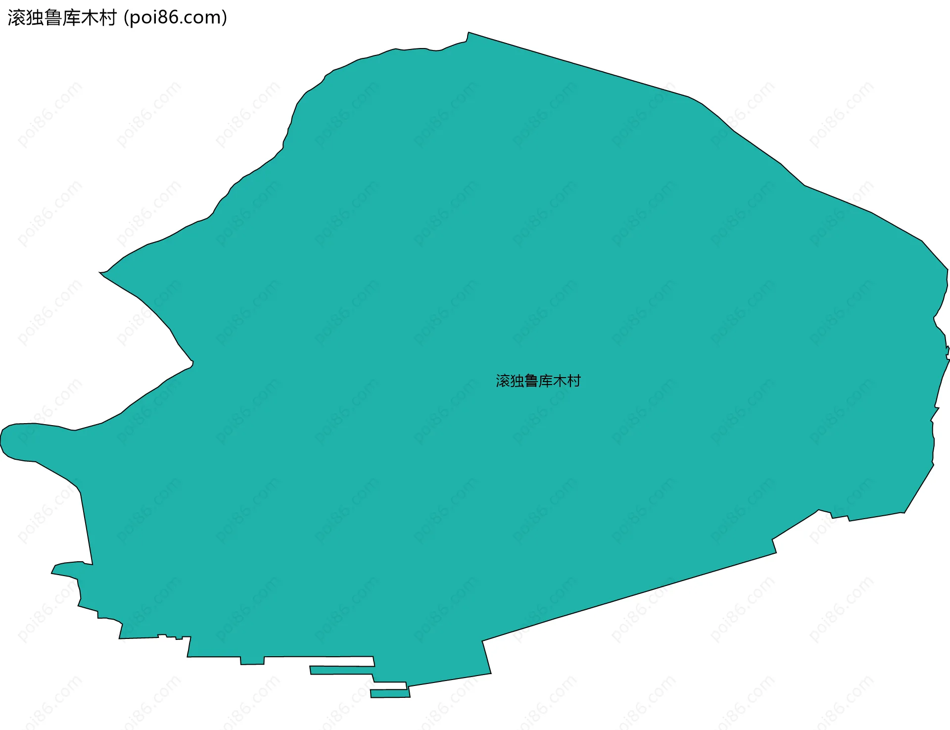 滚独鲁库木村边界地图