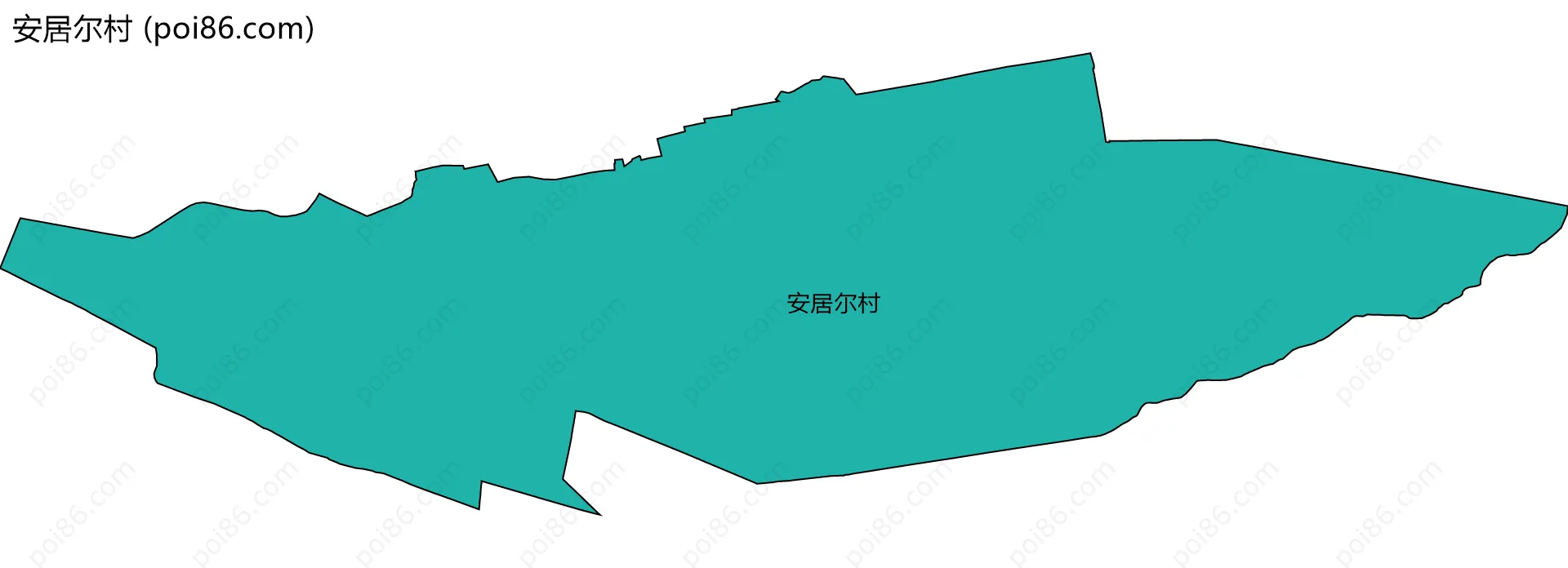 安居尔村边界地图