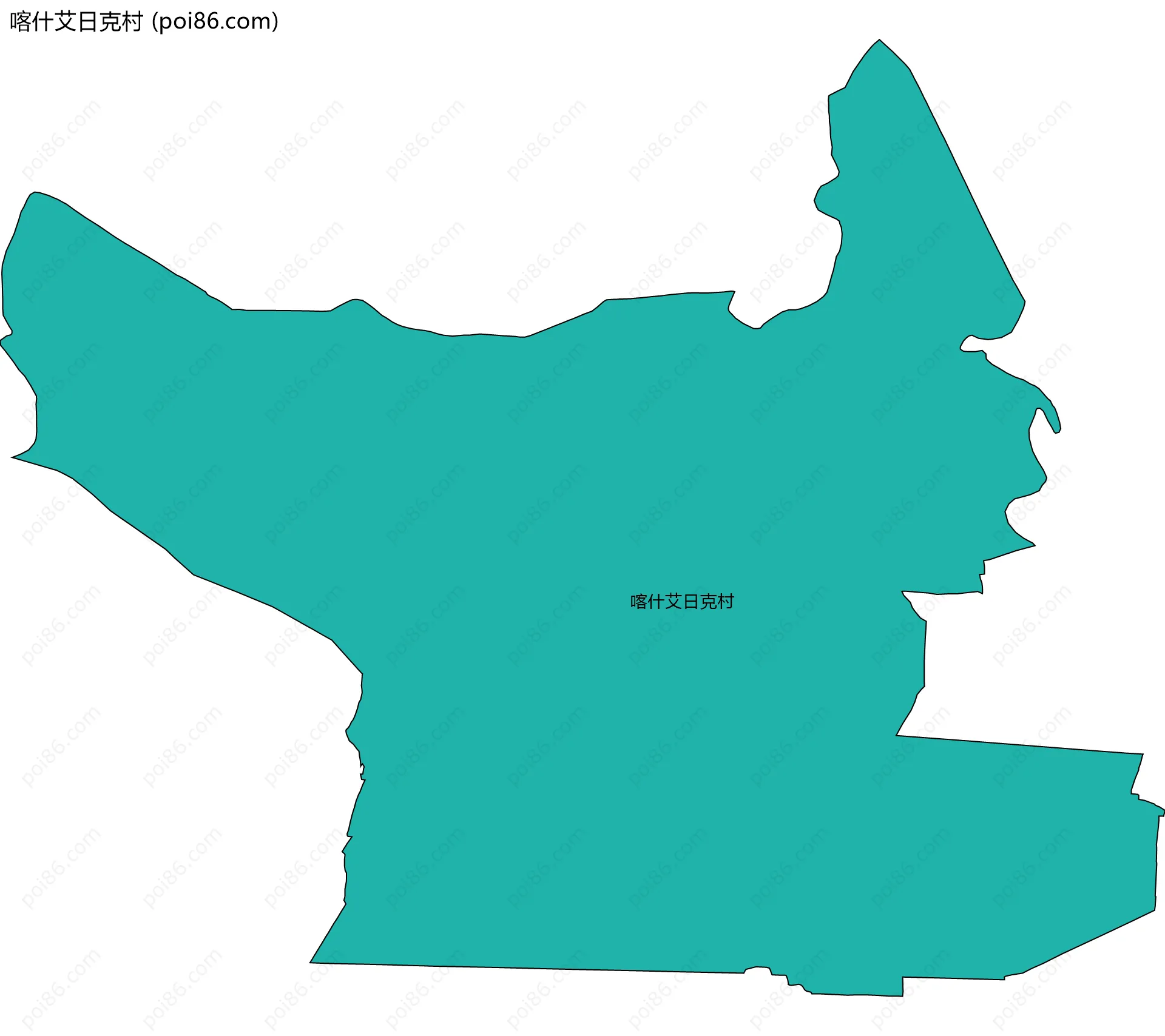 喀什艾日克村边界地图