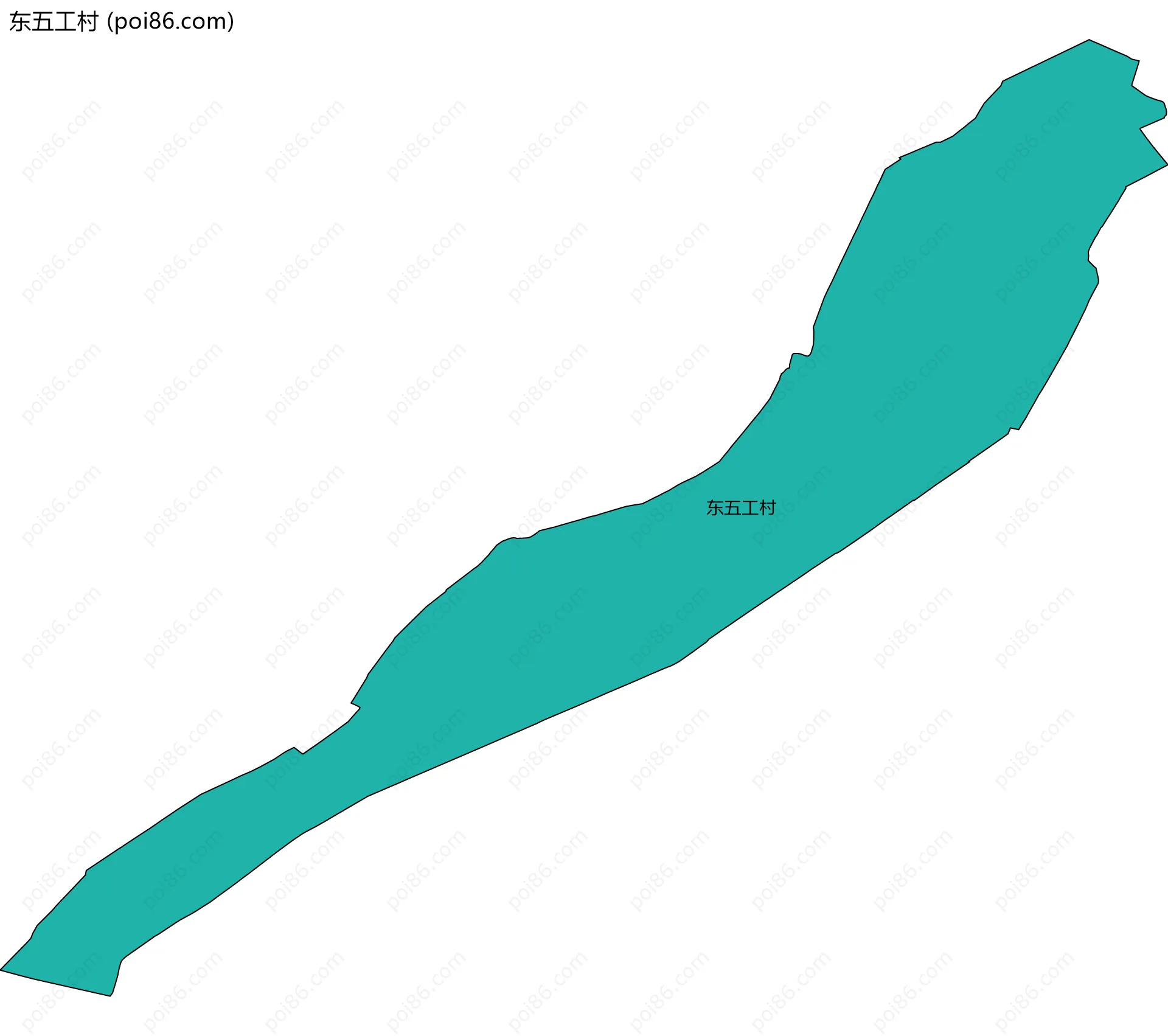 东五工村边界地图