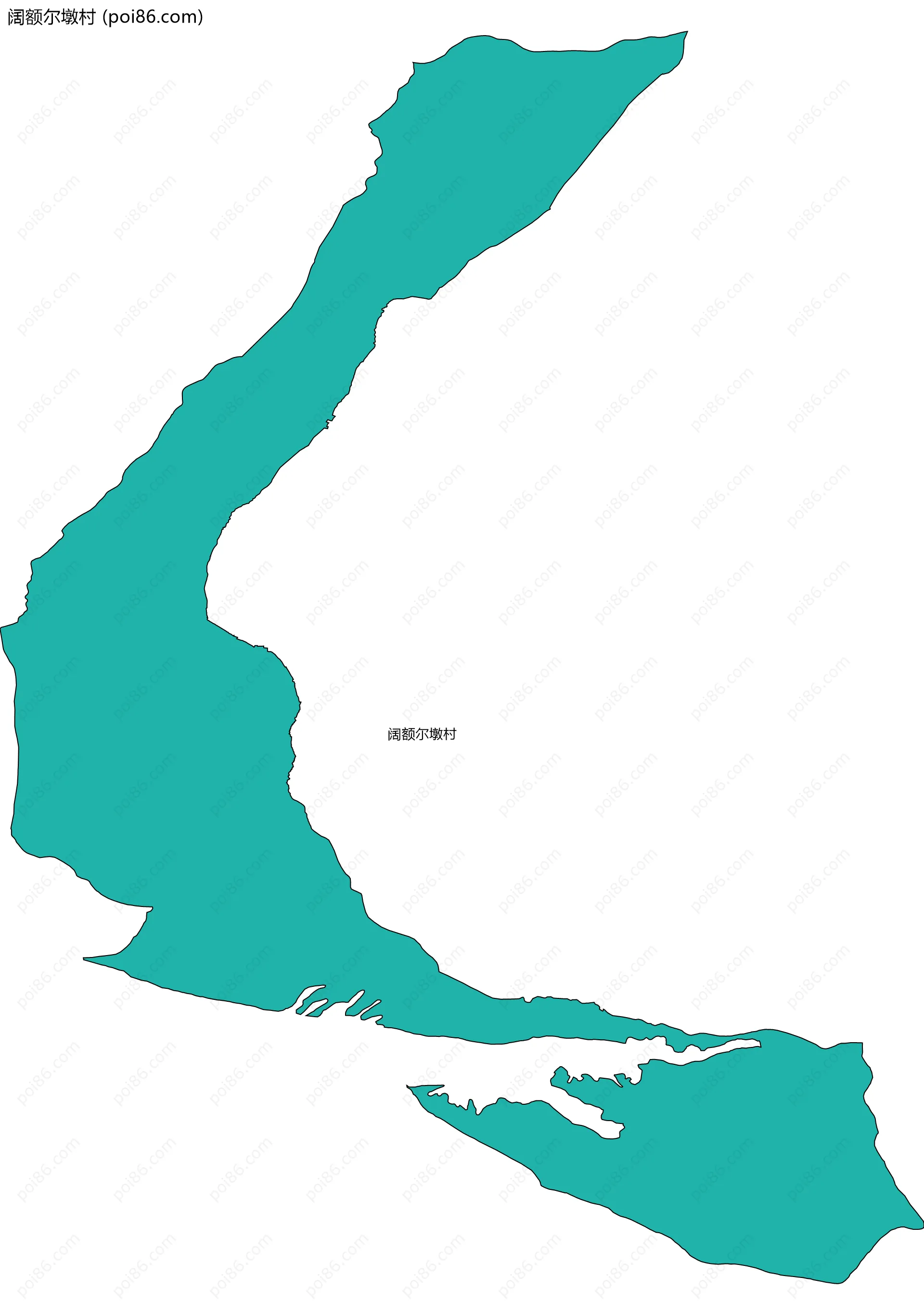 阔额尔墩村边界地图
