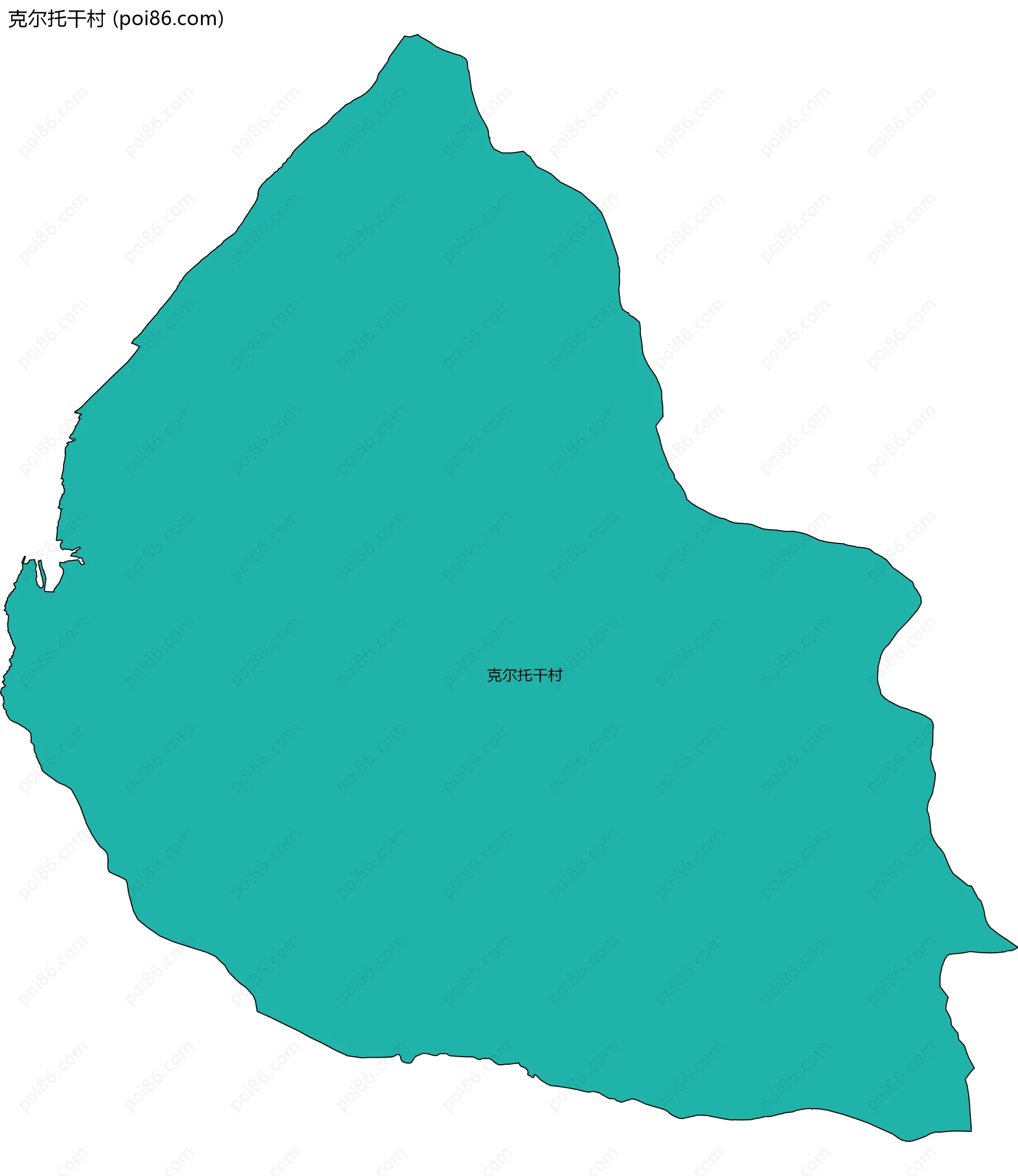 克尔托干村边界地图