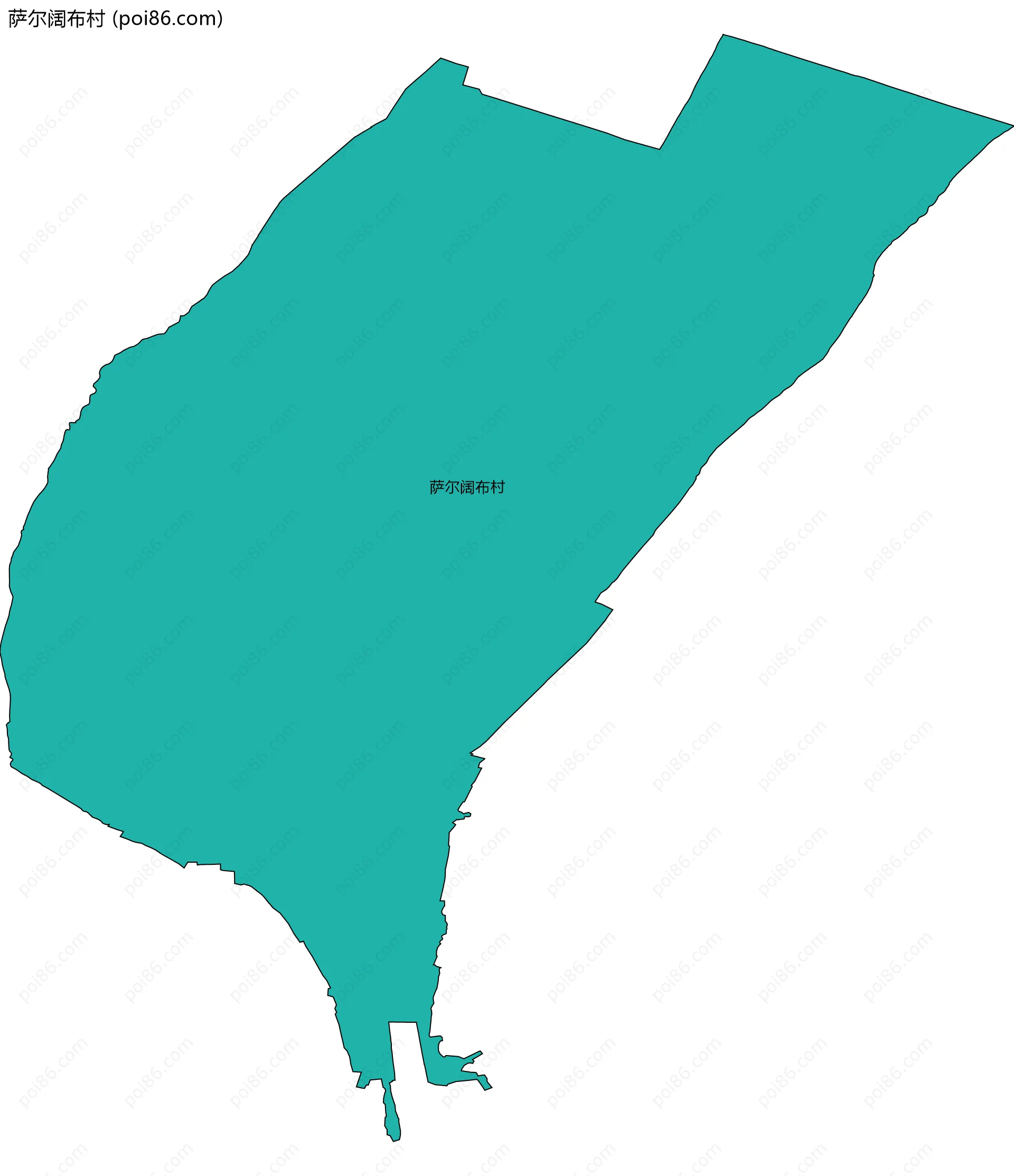 萨尔阔布村边界地图
