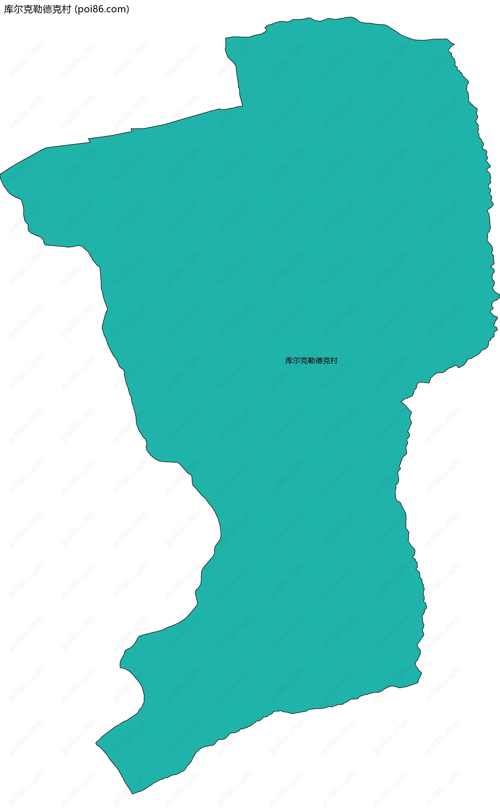 库尔克勒德克村边界地图