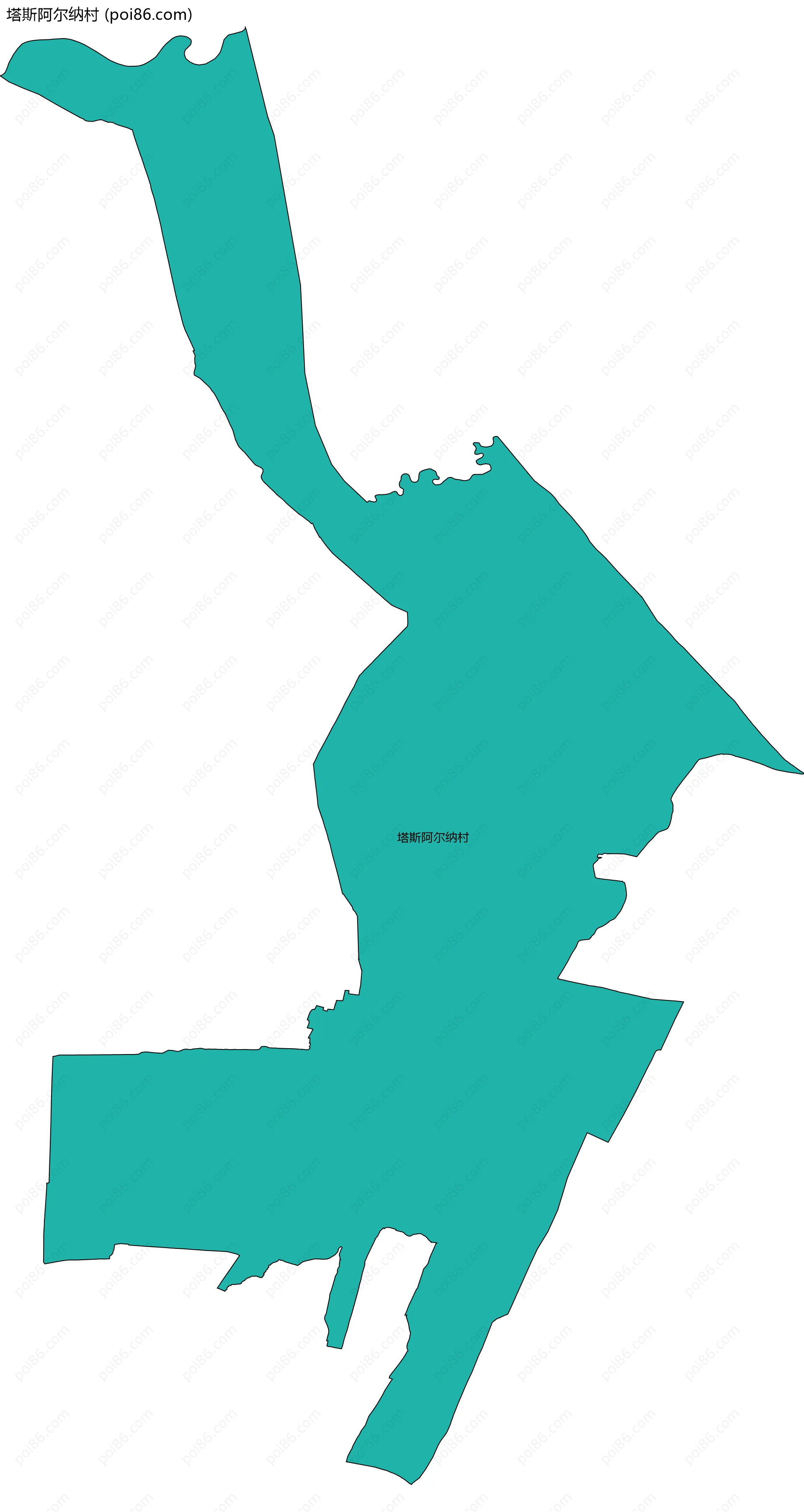 塔斯阿尔纳村边界地图