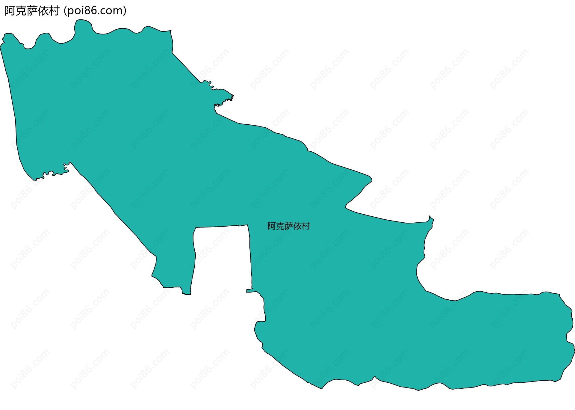阿克萨依村边界地图