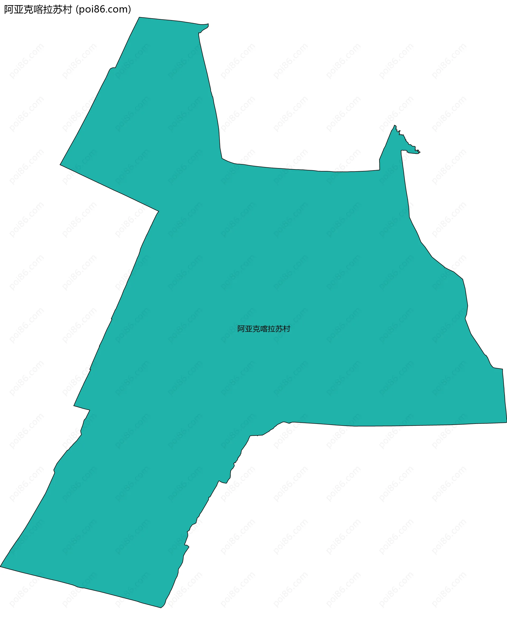 阿亚克喀拉苏村边界地图