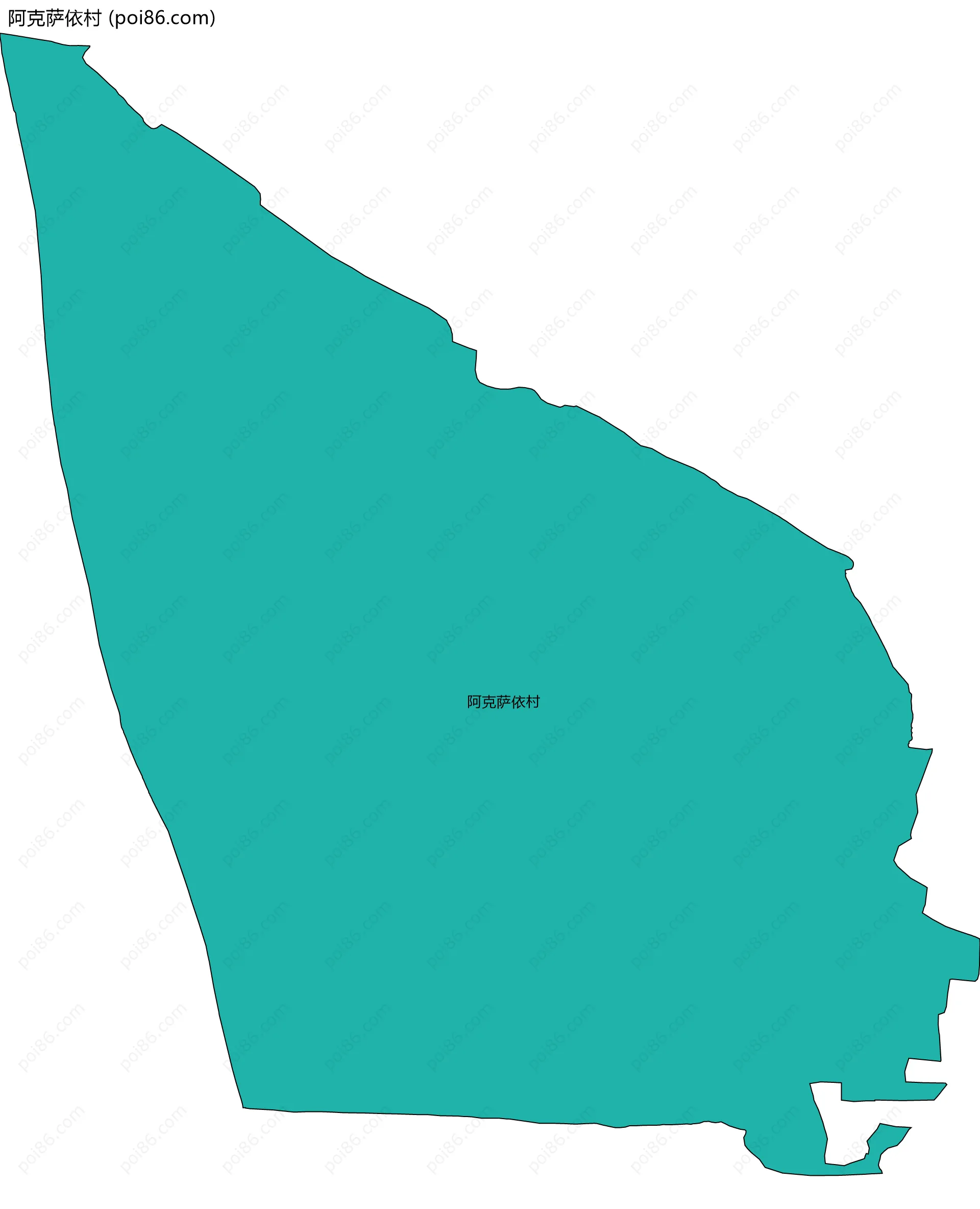 阿克萨依村边界地图