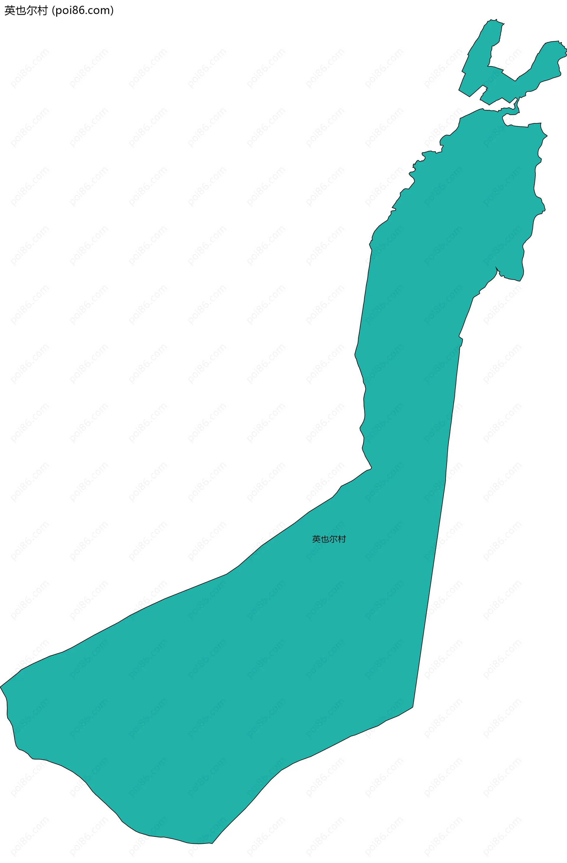 英也尔村边界地图