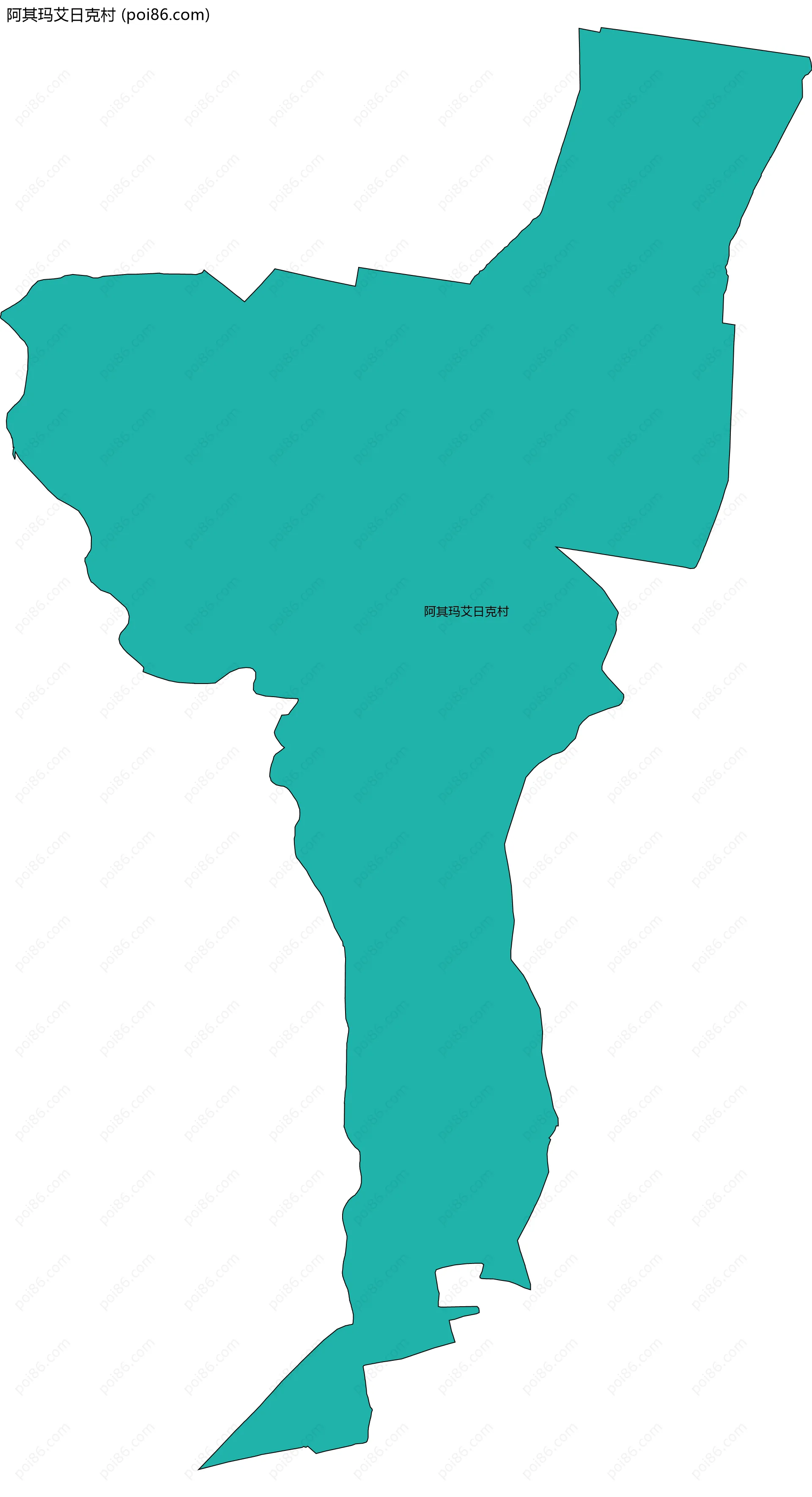 阿其玛艾日克村边界地图