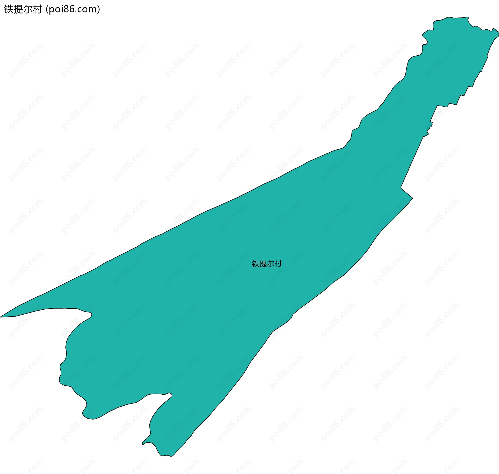 铁提尔村边界地图