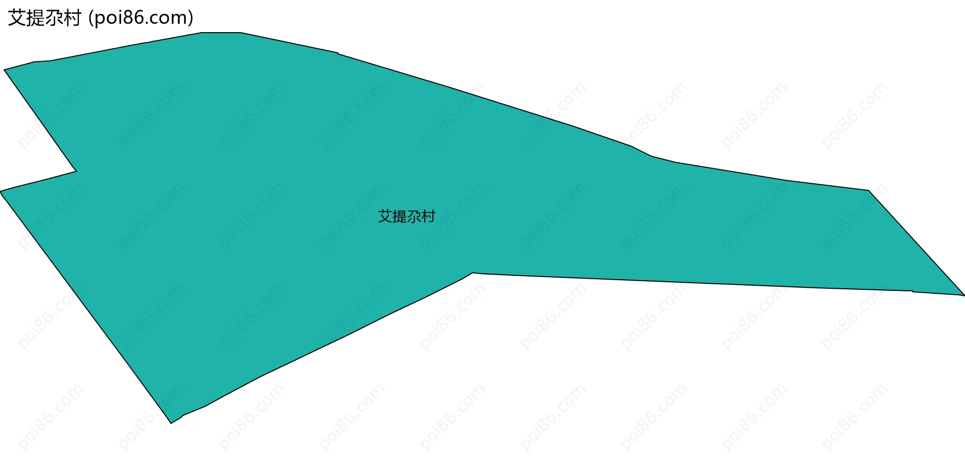 艾提尕村边界地图