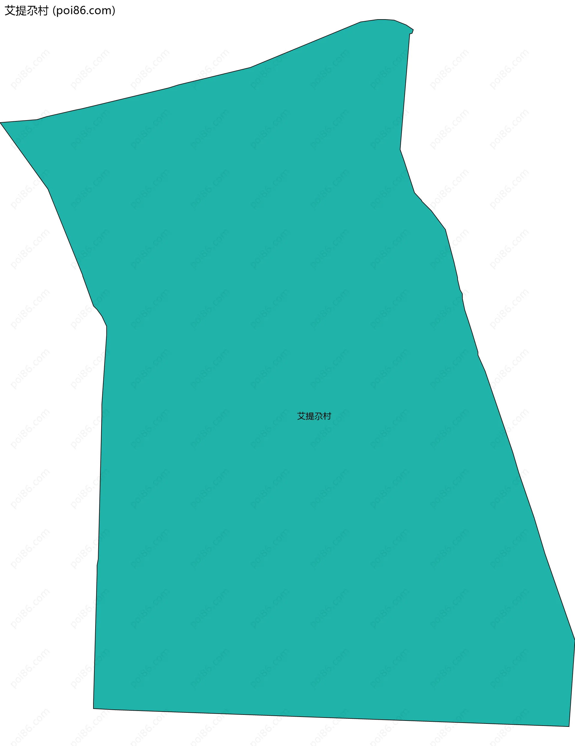 艾提尕村边界地图