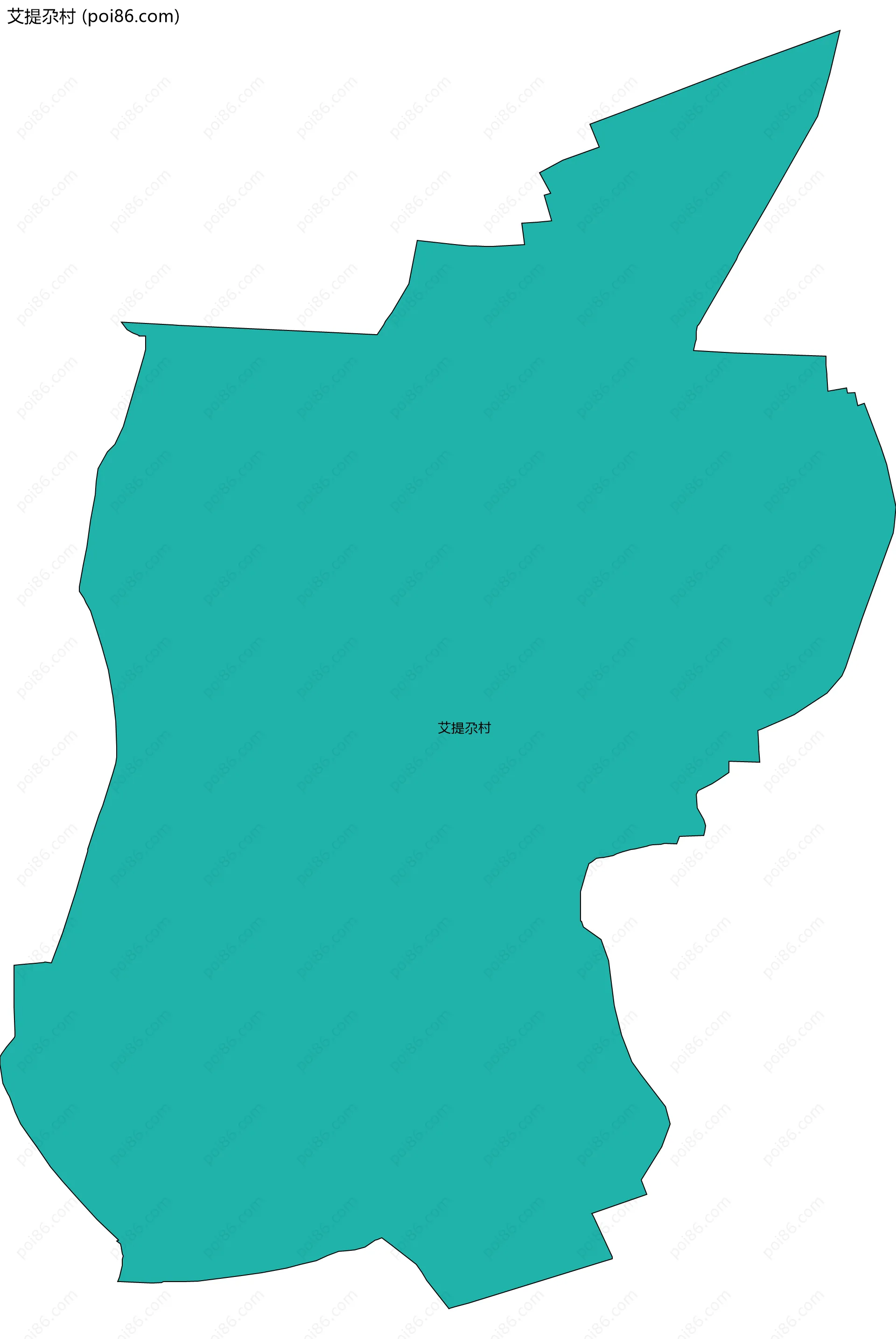 艾提尕村边界地图