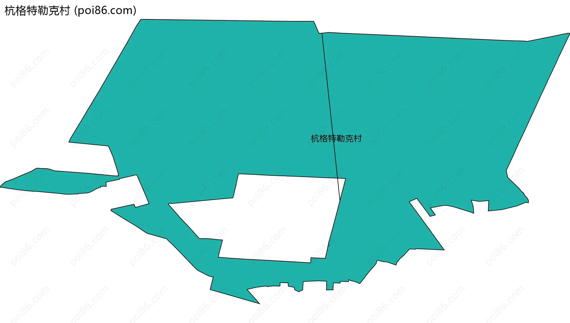 杭格特勒克村边界地图