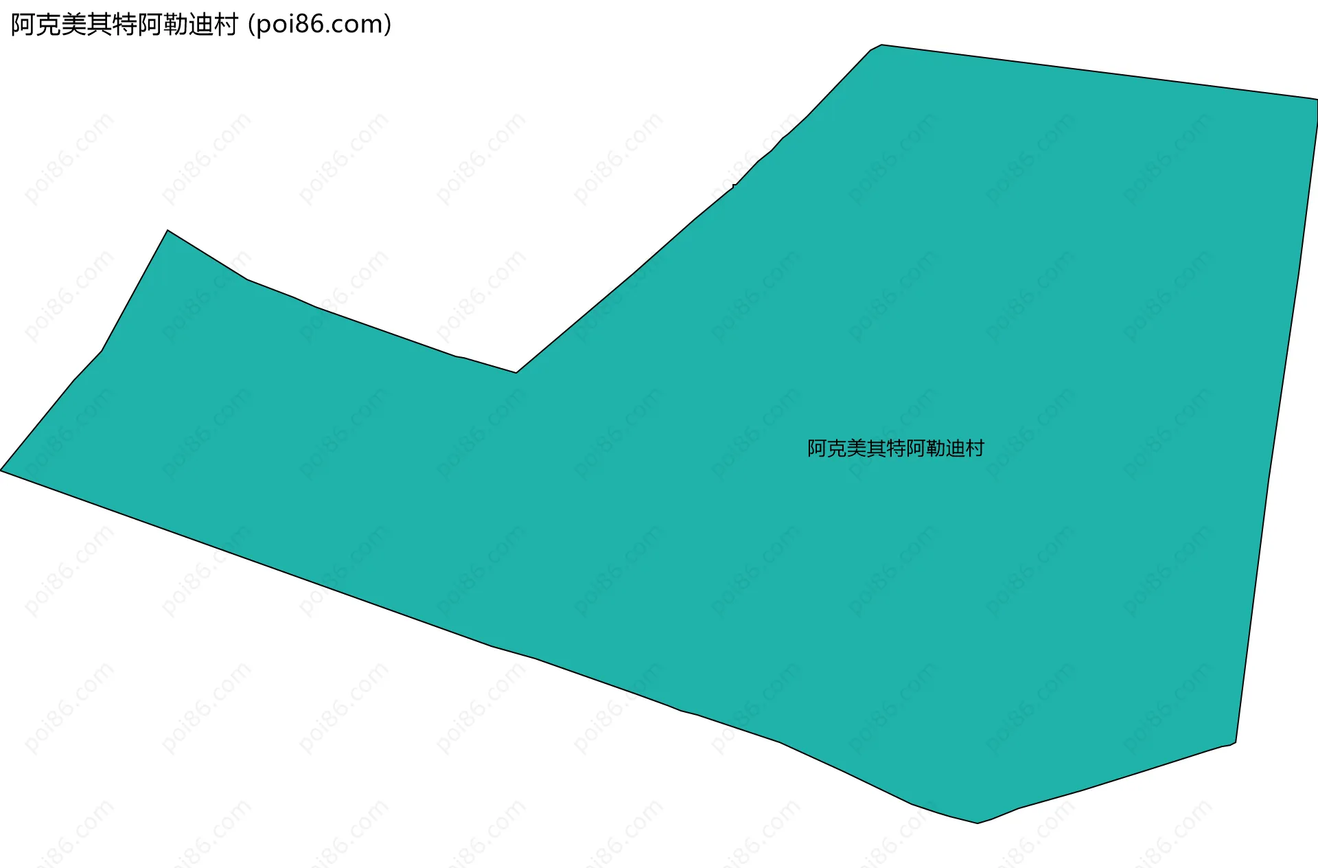 阿克美其特阿勒迪村边界地图