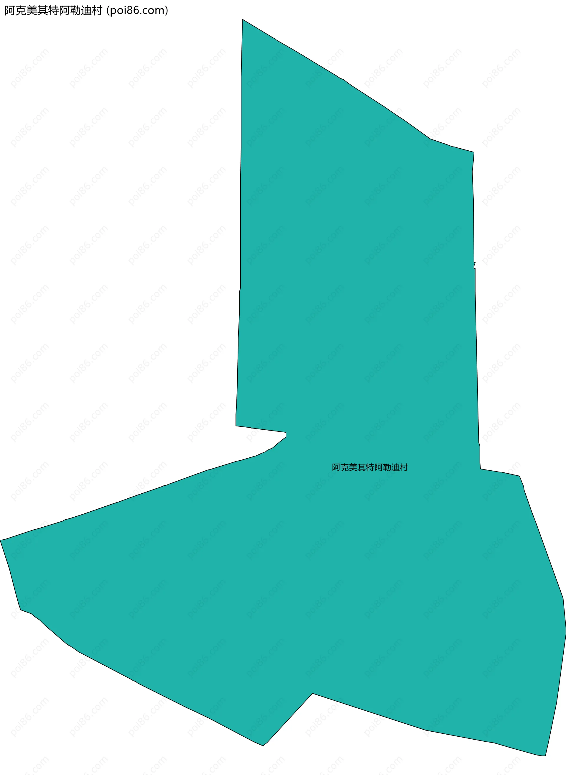 阿克美其特阿勒迪村边界地图