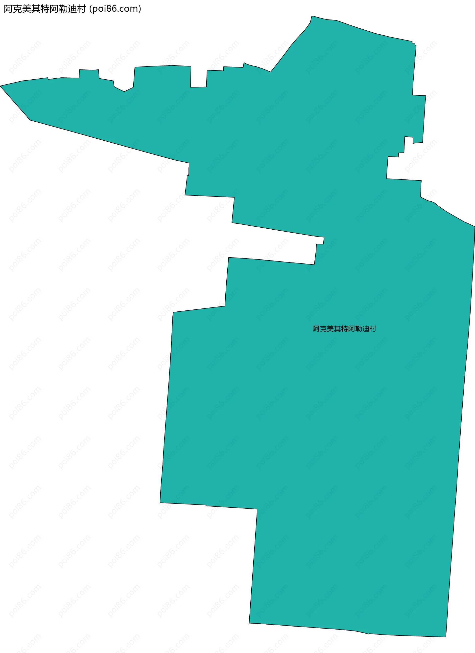 阿克美其特阿勒迪村边界地图