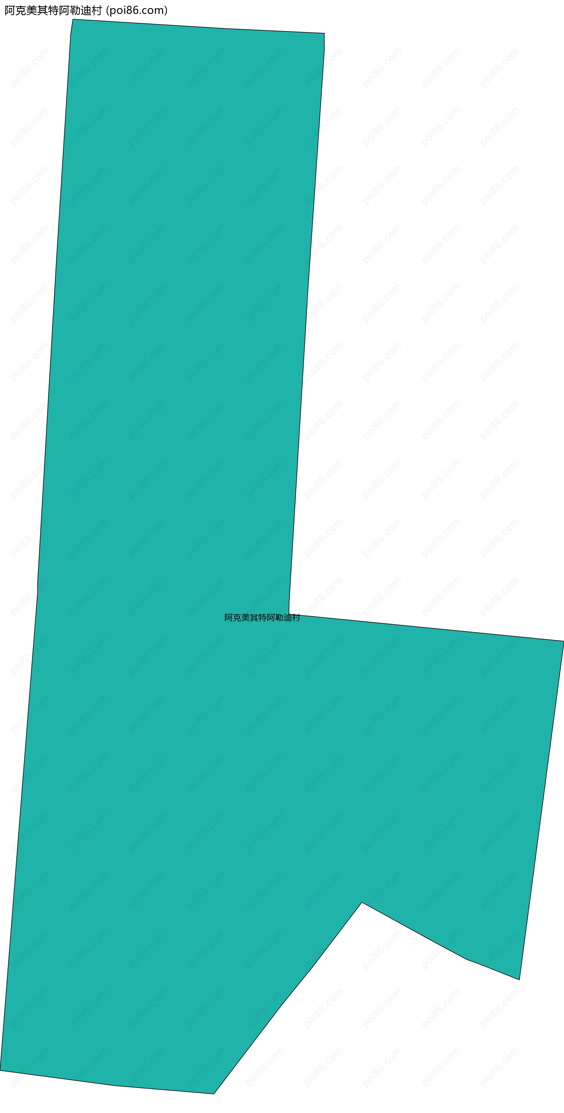 阿克美其特阿勒迪村边界地图