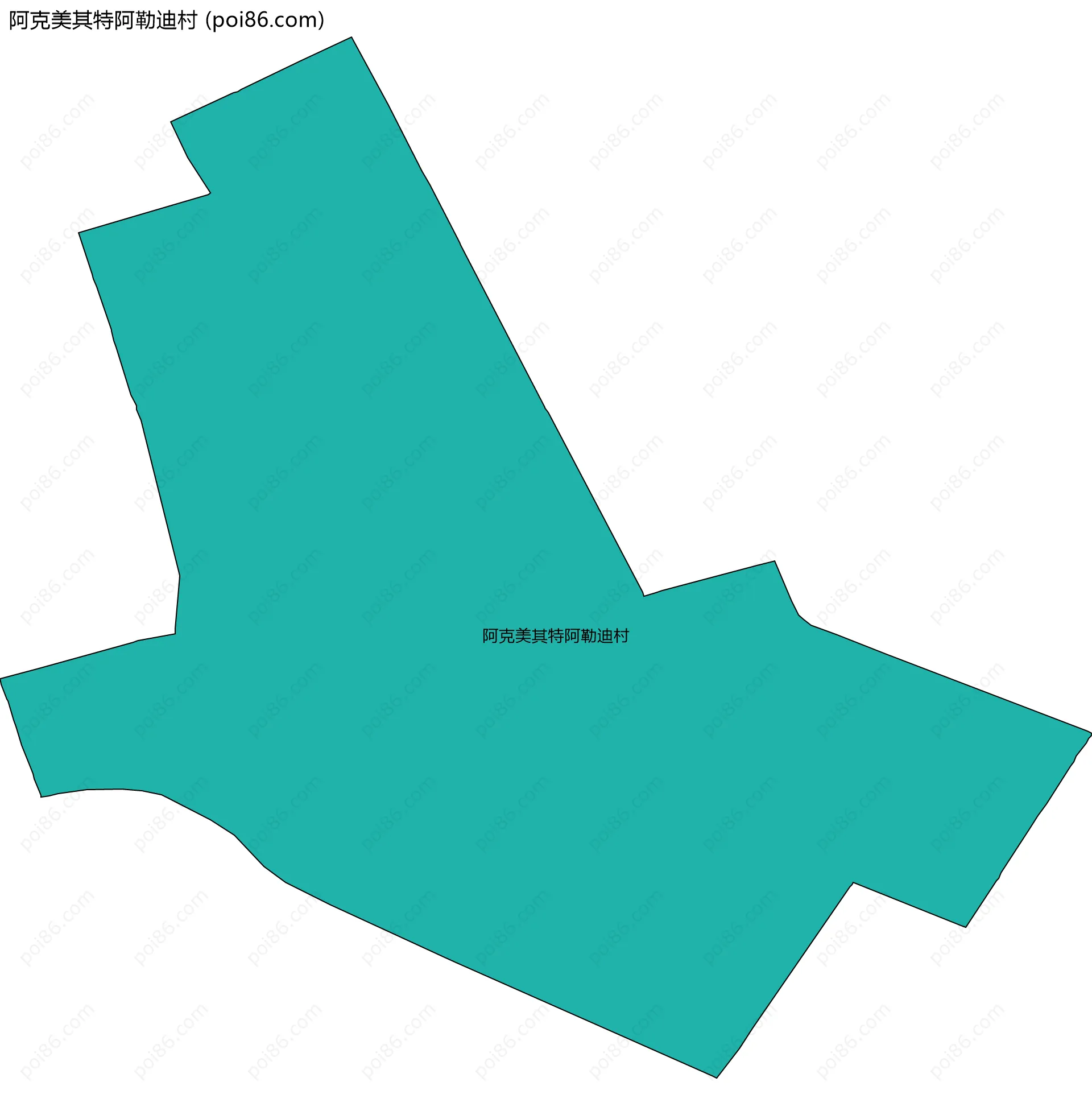阿克美其特阿勒迪村边界地图