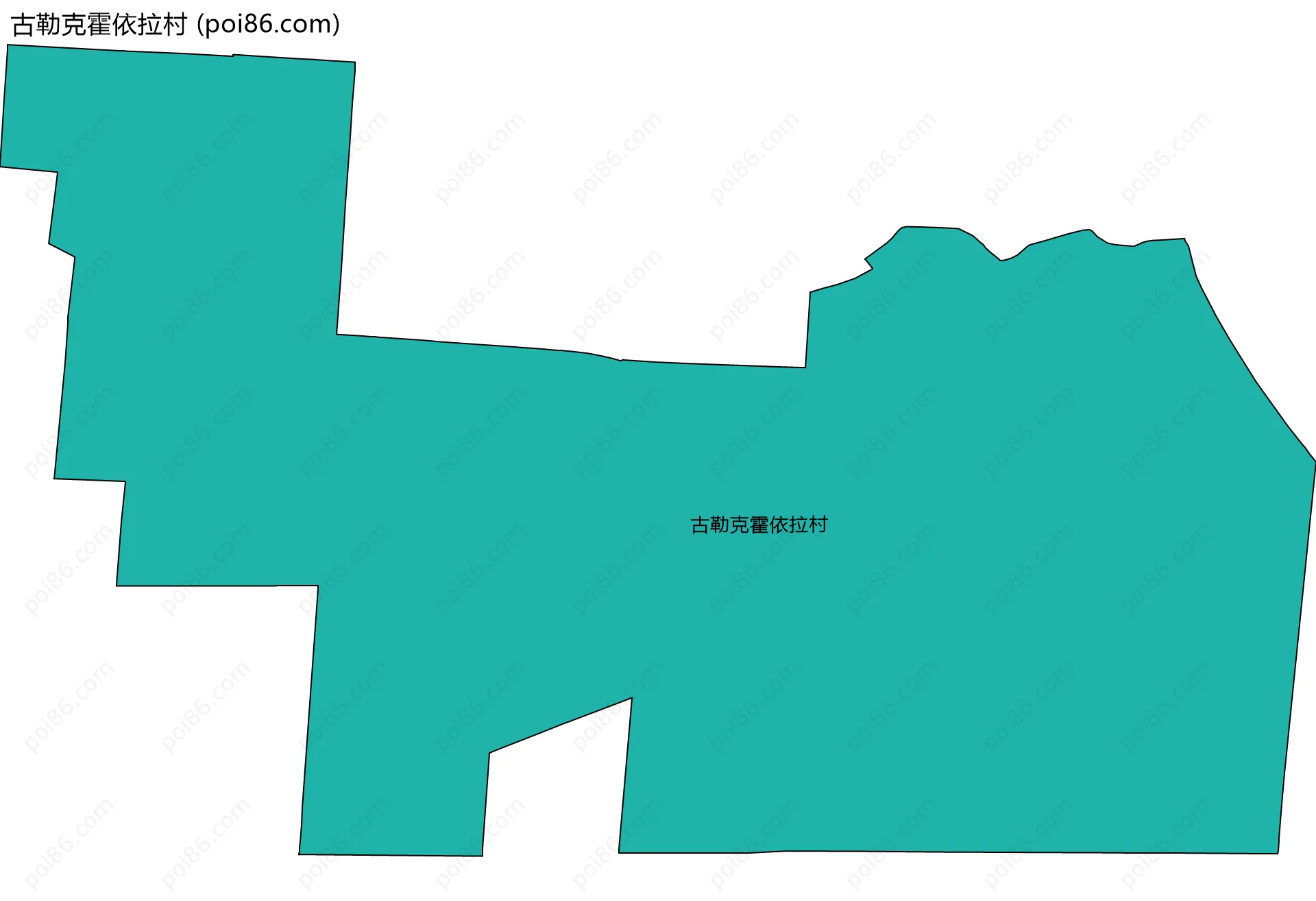 古勒克霍依拉村边界地图