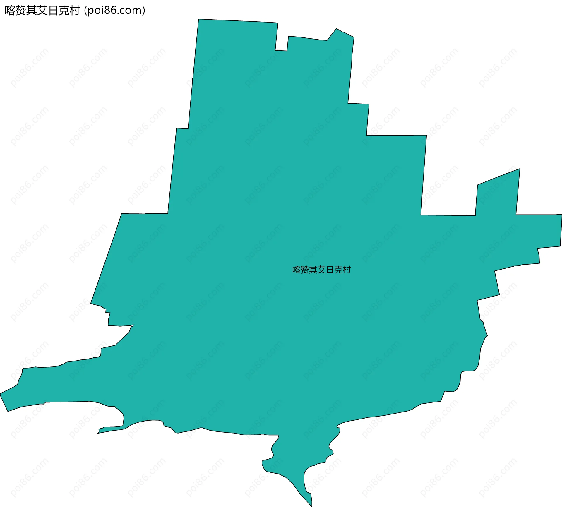 喀赞其艾日克村边界地图